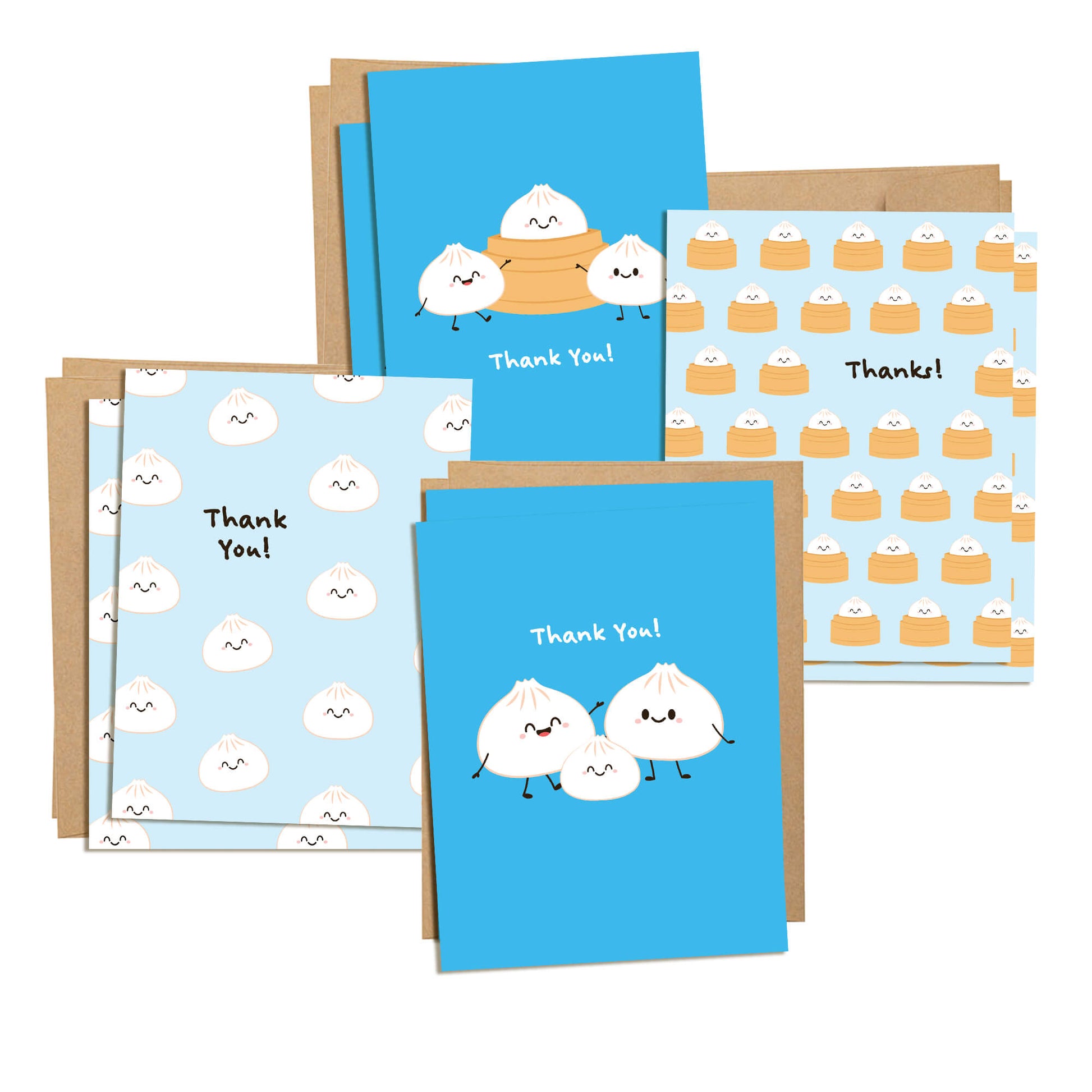 baby shower thank you 1st birthday cute soup dumpling bao assorted greeting cards