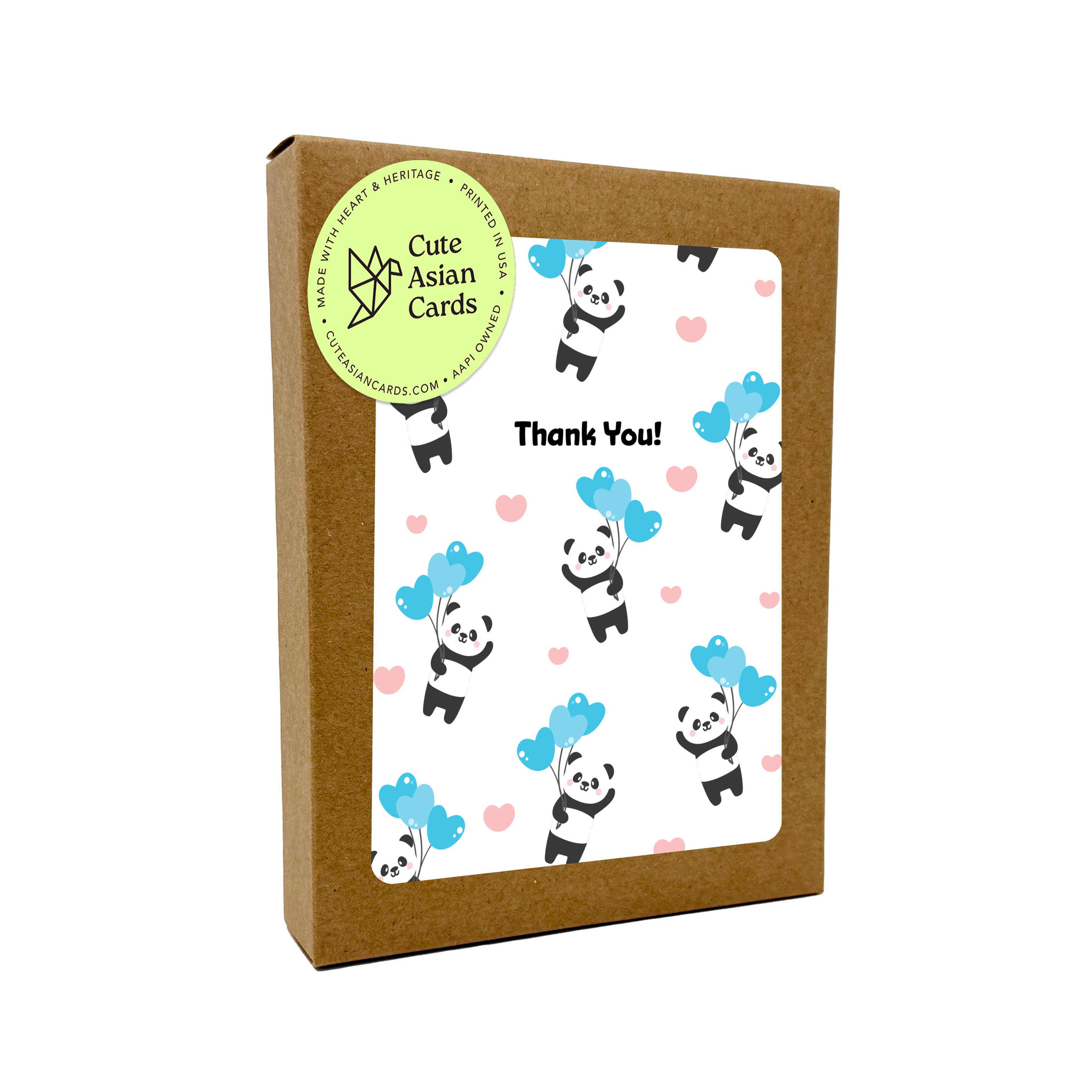 blue panda cute baby shower thank you cards assorted boxed set pack of blank notes