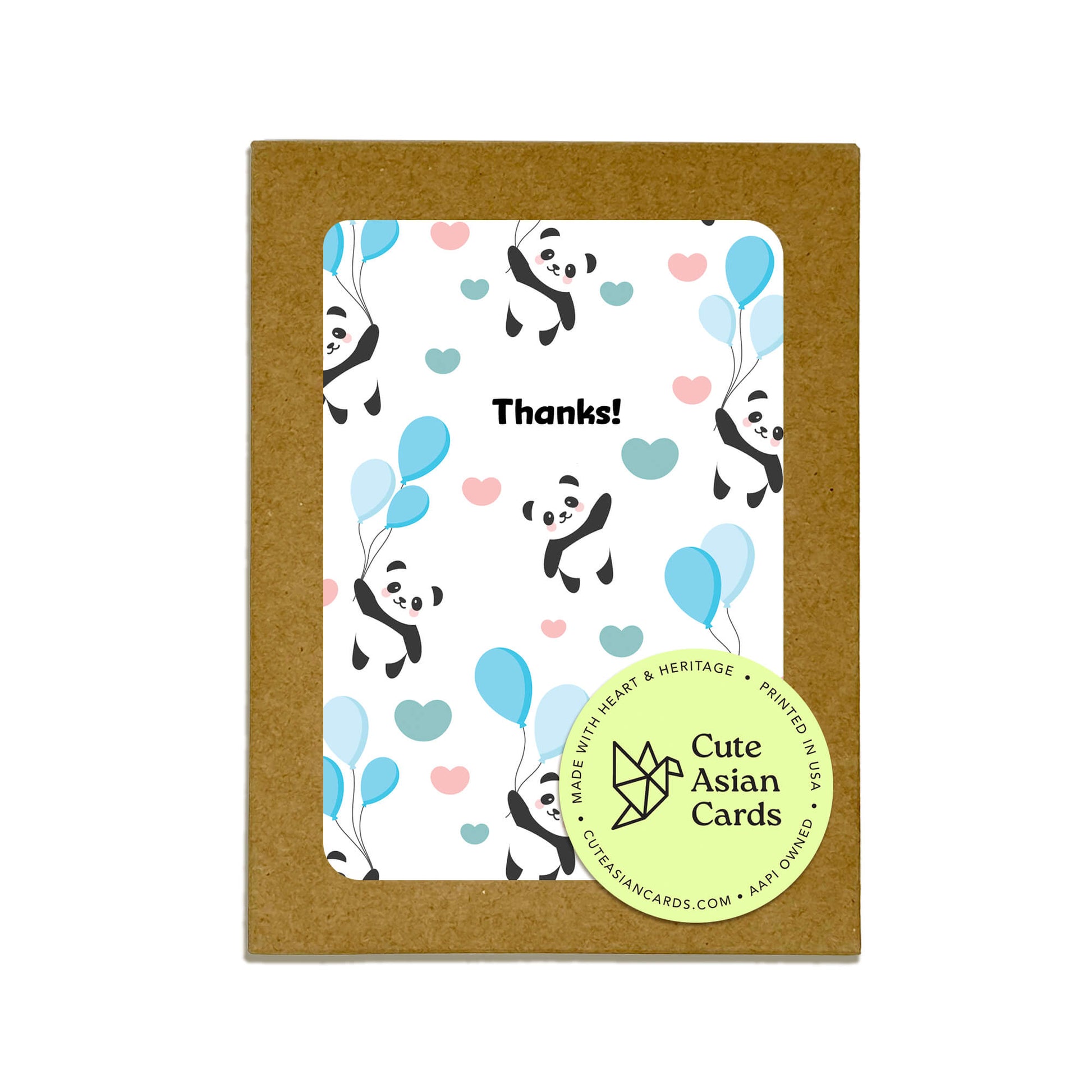 blue panda cute baby shower thank you cards 1st birthday assorted greeting cards pack boxed set