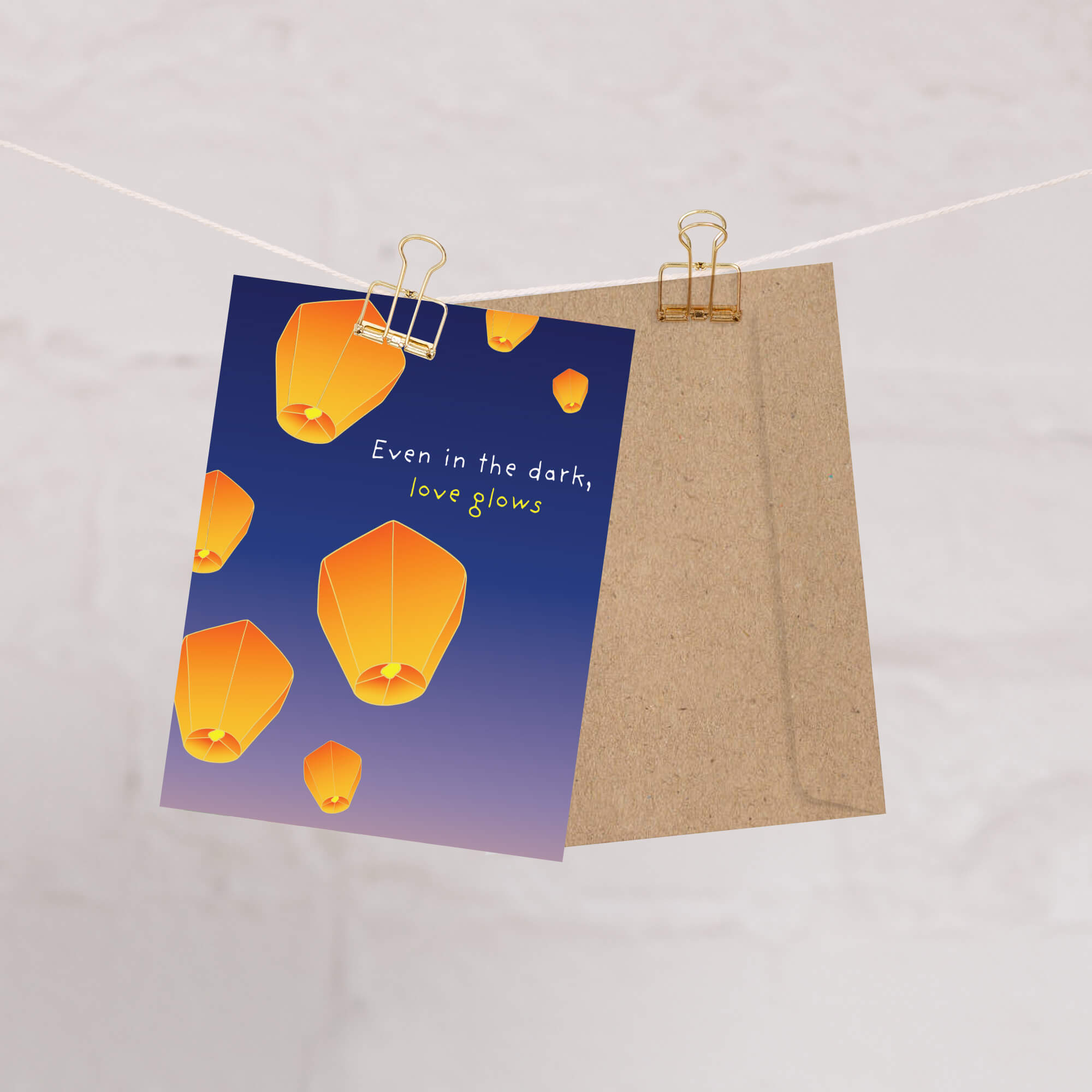 Lantern Sympathy Card | Love Glows Condolence Remembrance