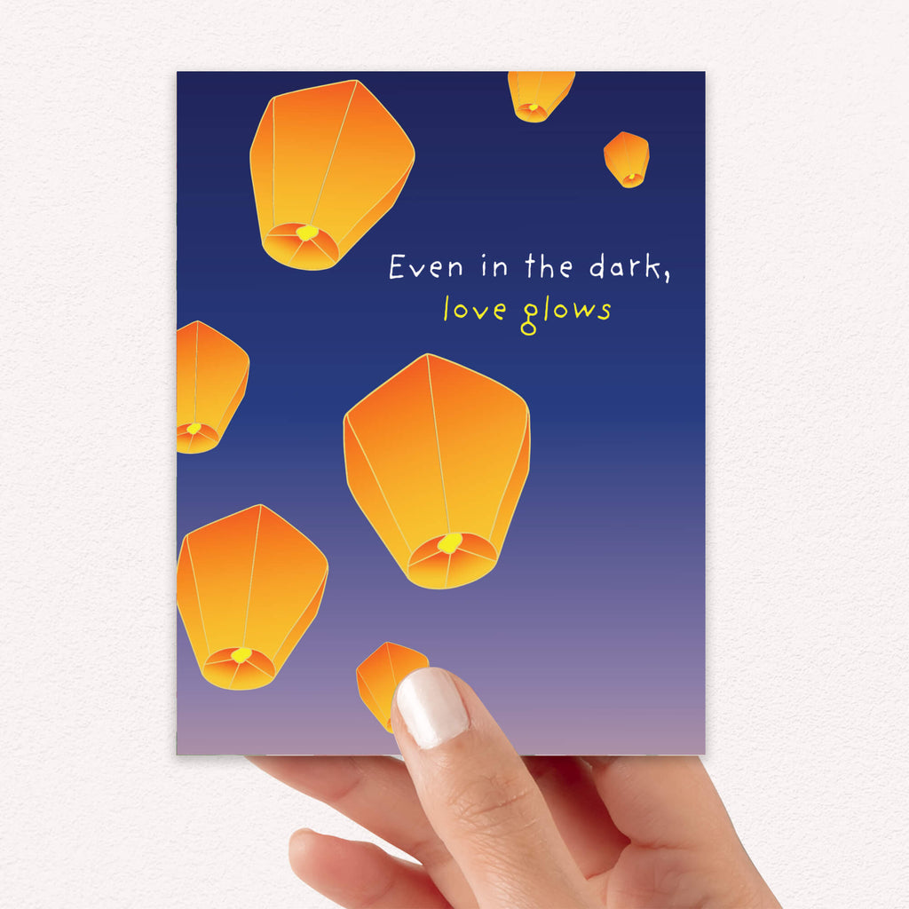 Lantern Sympathy Card | Love Glows Condolence Remembrance