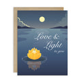Love and Light Sympathy Card | Buddhist Hindu Moonlight Candle
