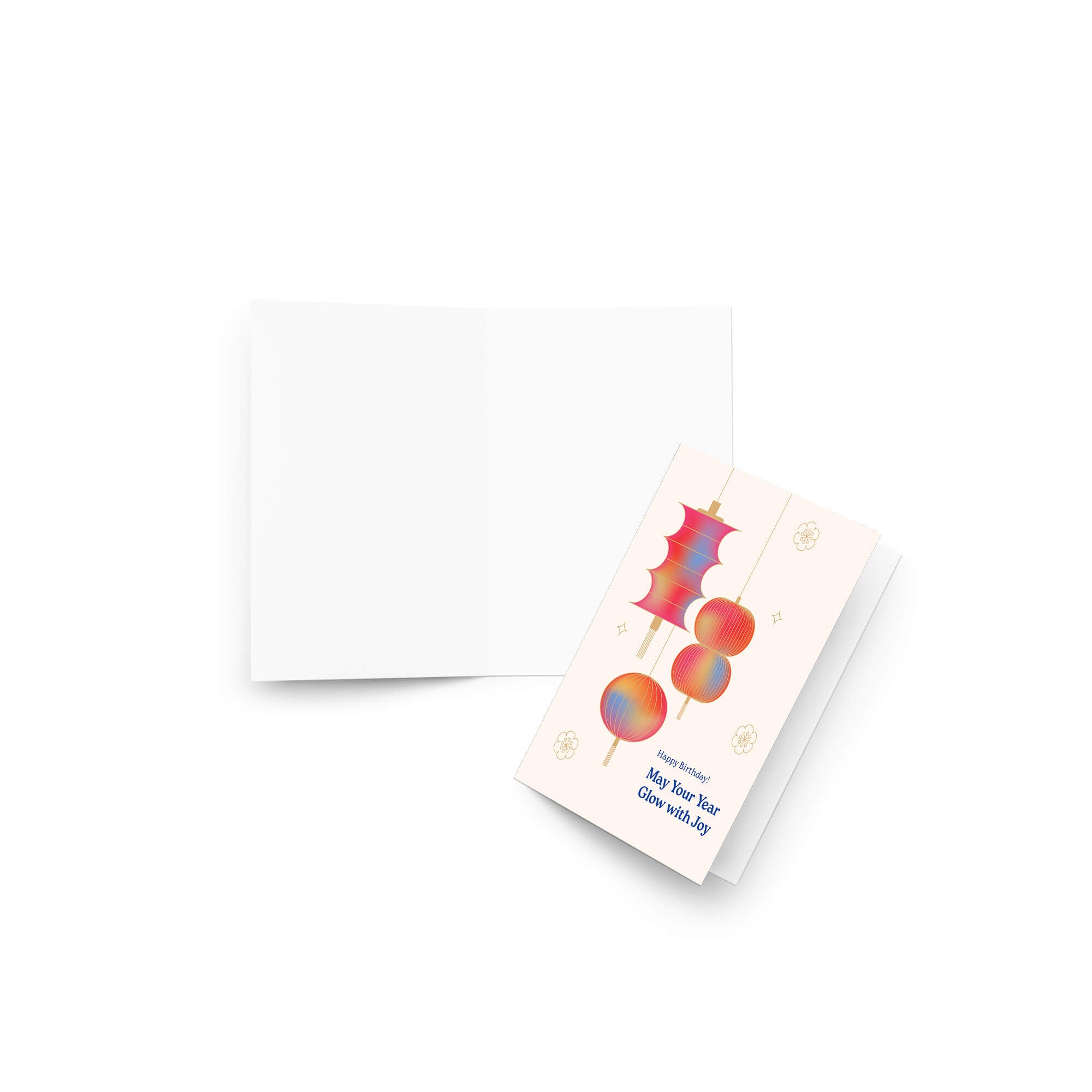 Greeting card with colorful design on a white background