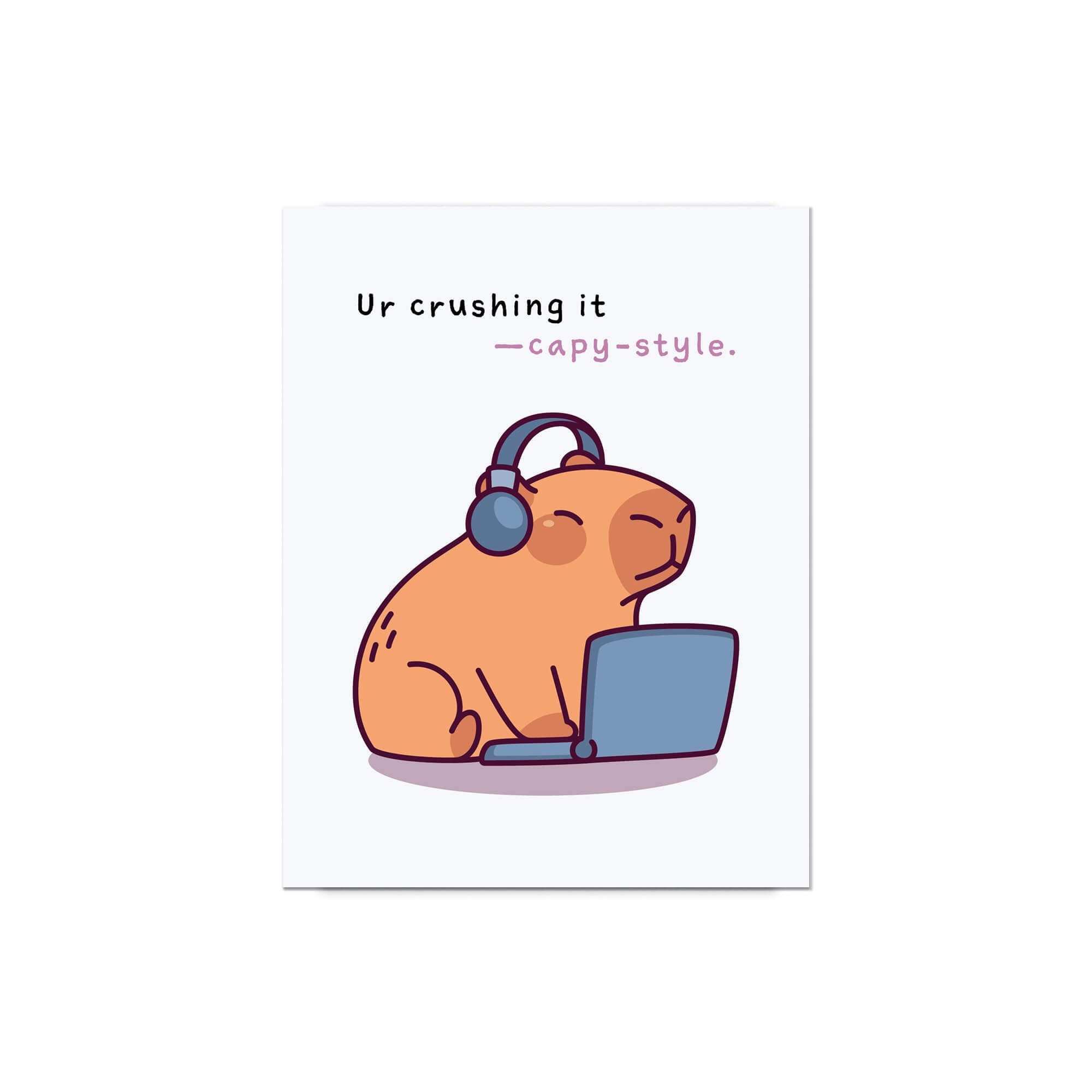 cute-capybara-youre-crushing-it-coworker-funny-work-accomplishment-laptop