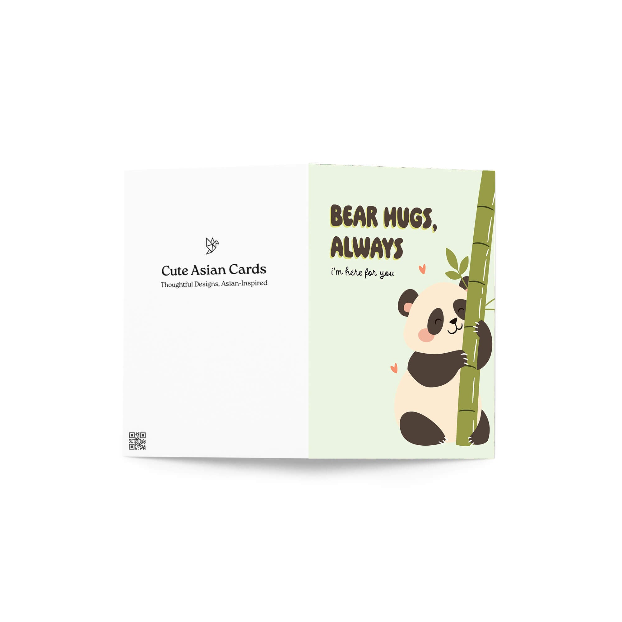 Bear Hugs Encouragement Cards | Cute Panda Animal Mental Health