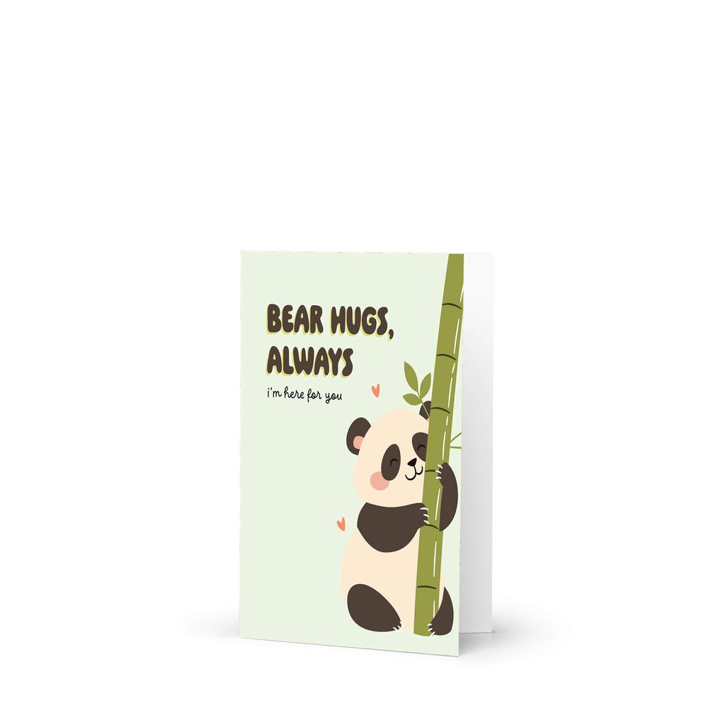 Notebook with a panda illustration and text on a white background