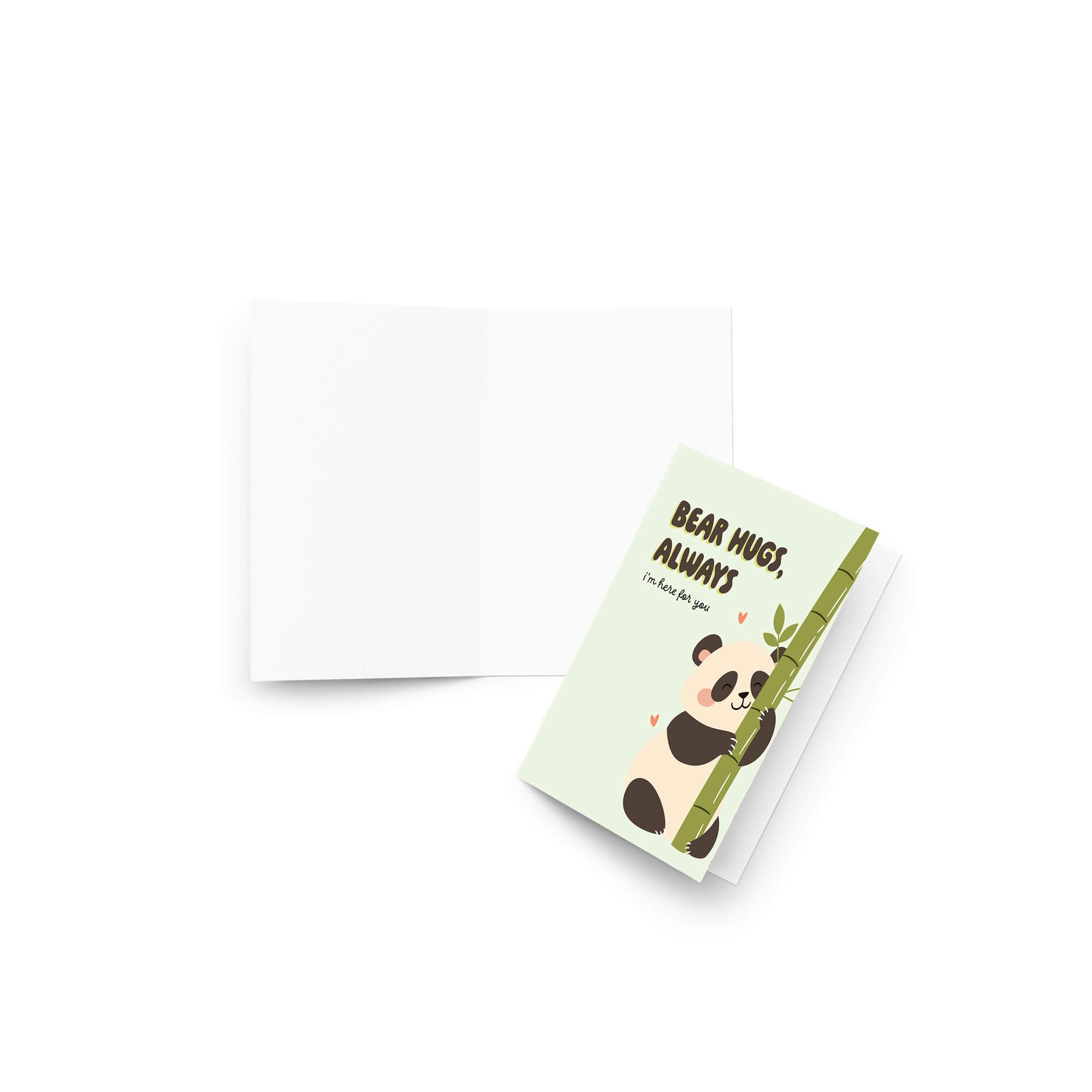 Bear Hugs Encouragement Cards | Cute Panda Animal Mental Health