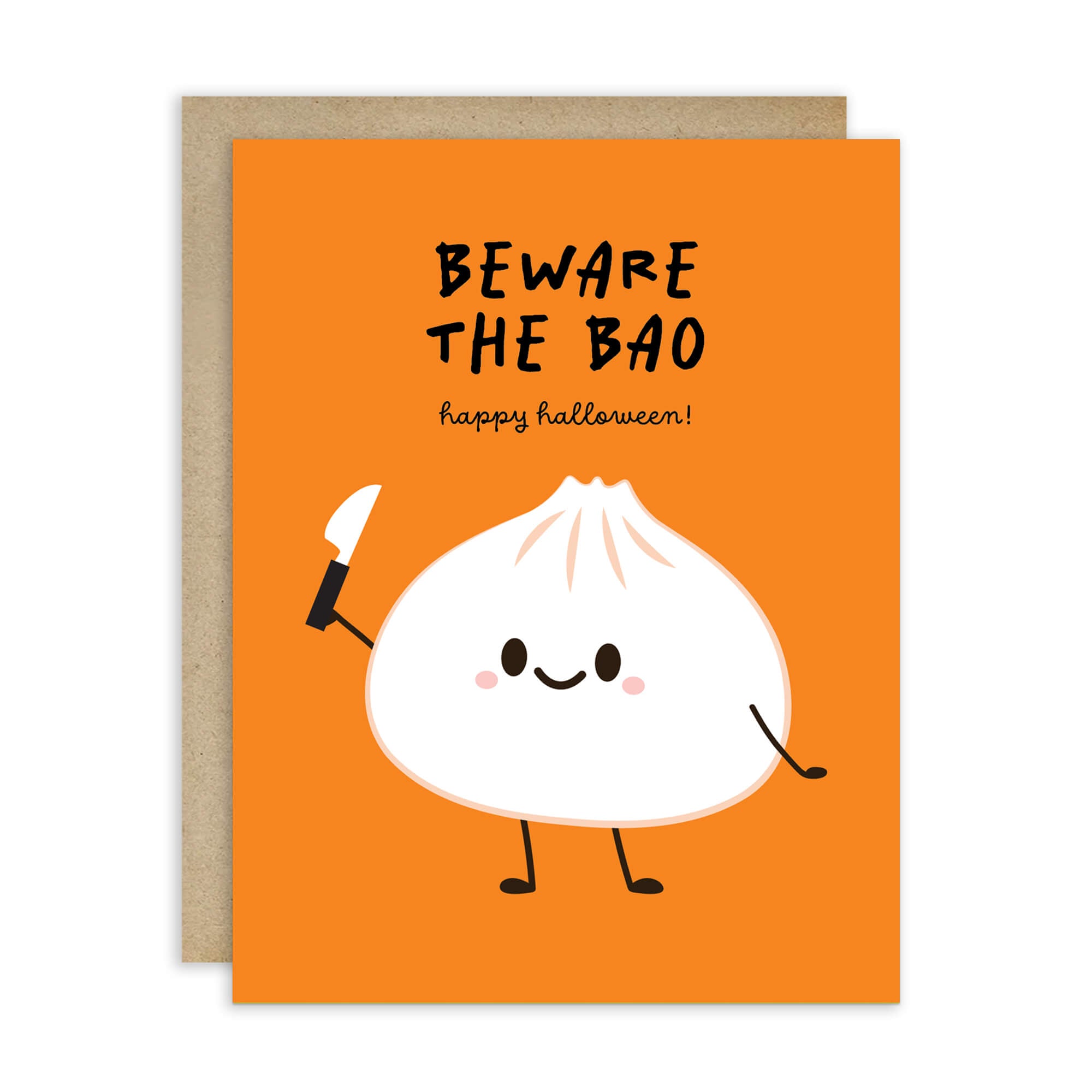 Beware the Bao | Cute Halloween Cards Funny Asian Food Snacks
