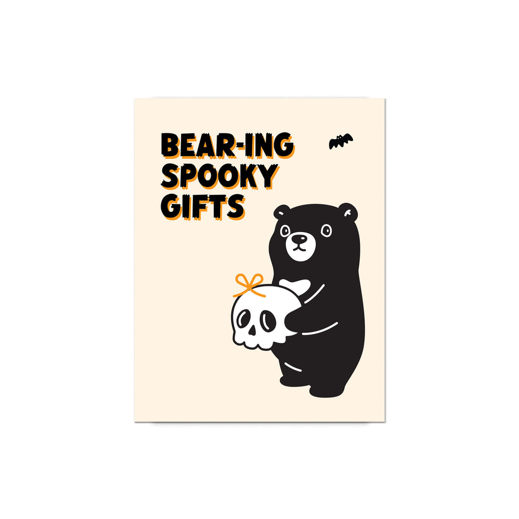 cute-halloween-cards-unique-black-bear-holding-spooky-skull-gifts-greetings-unique-funny