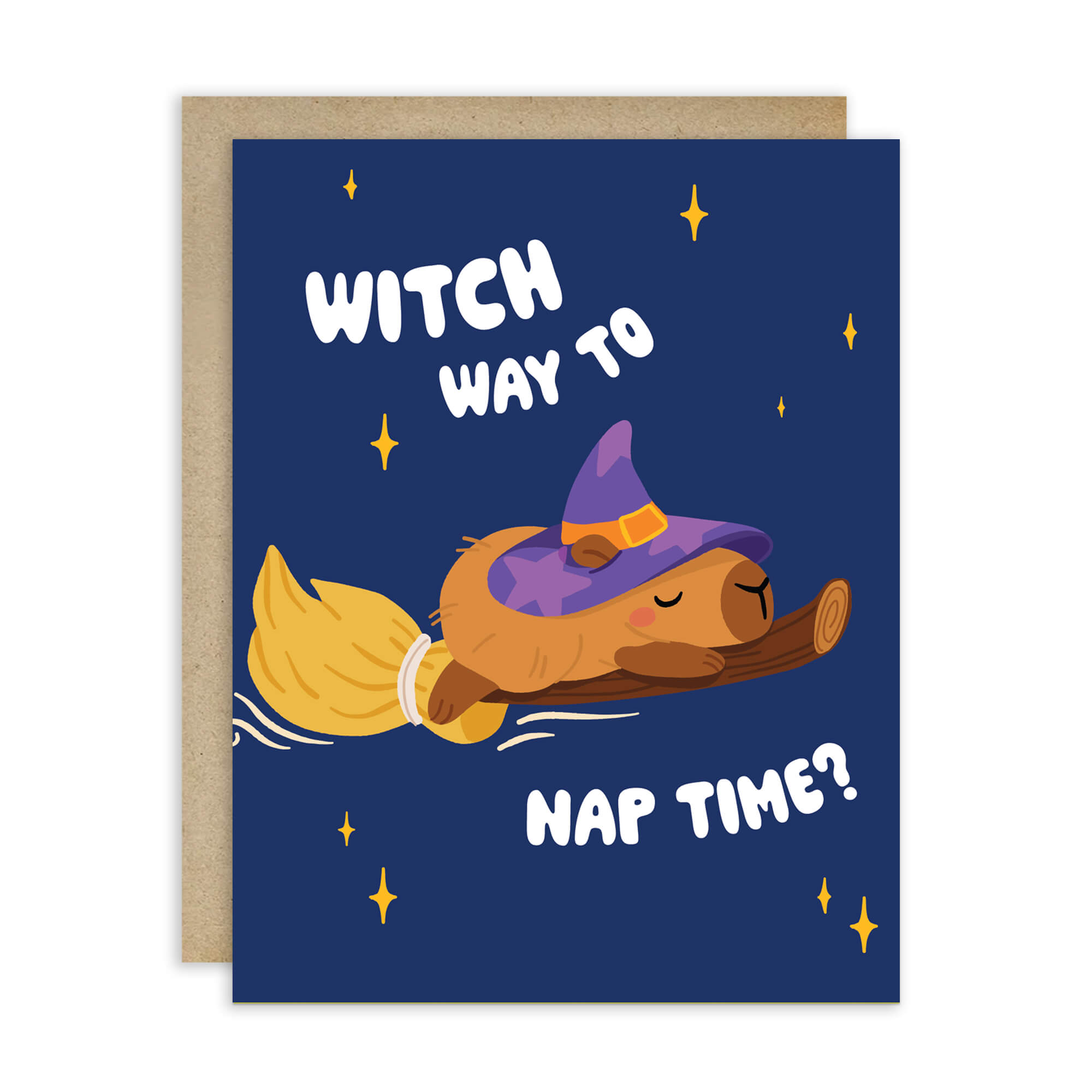 cute-halloween-cards-unique-capybara-witch-costume-funny-nap-animal-greetings