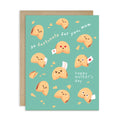 cute Mother's Day card with chinese fortune cookies and funny food message for mom