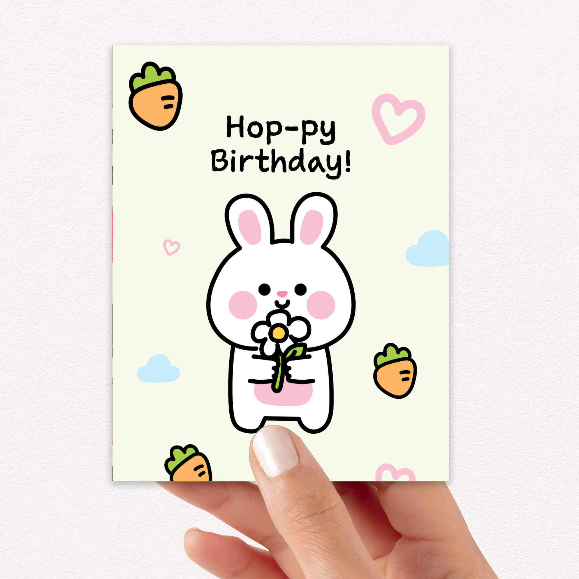 cute-rabbit-happy-birthday-hoppy-funny-pun-white-bunny-asian-greeting-blank-cards-carrot