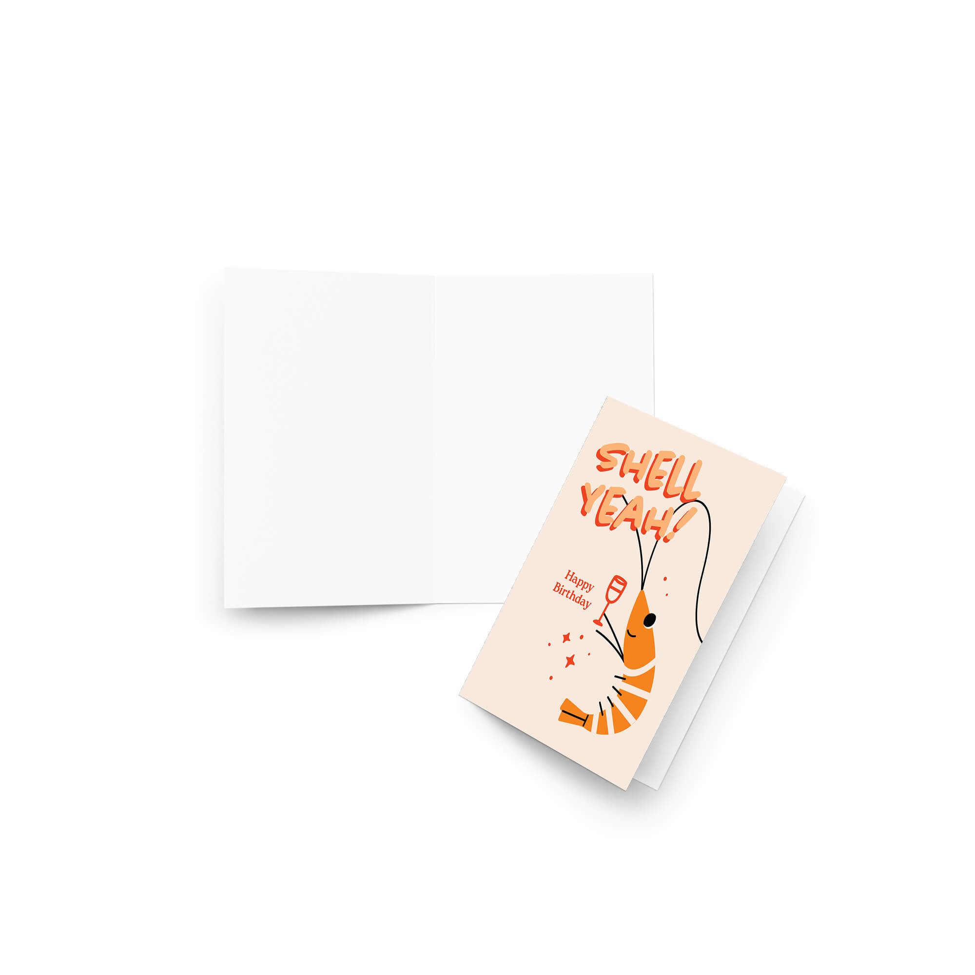 Shell Yeah Funny Birthday Card | Cute Shrimp Toast Asian Greetings