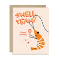 Shell Yeah Funny Birthday Card | Cute Shrimp Toast Asian Greetings