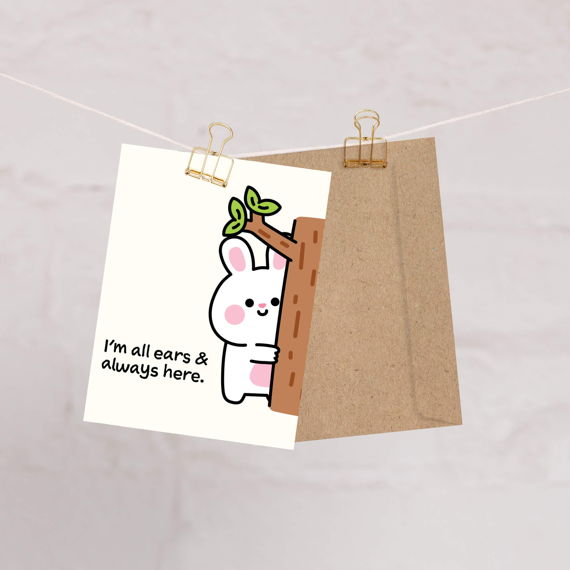 cute-white-rabbit-asian-greeting-card-encouragement-friends-get-well-sympathy