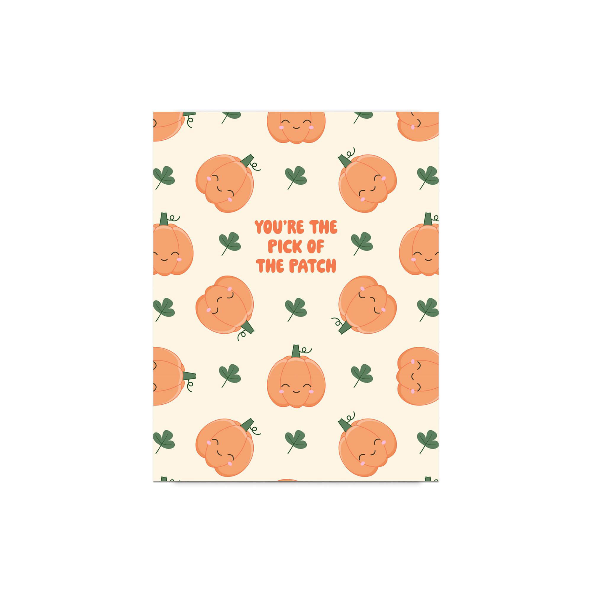 Pick of the Patch Pumpkin Fall Card | Cute Orange Autumn Greeting