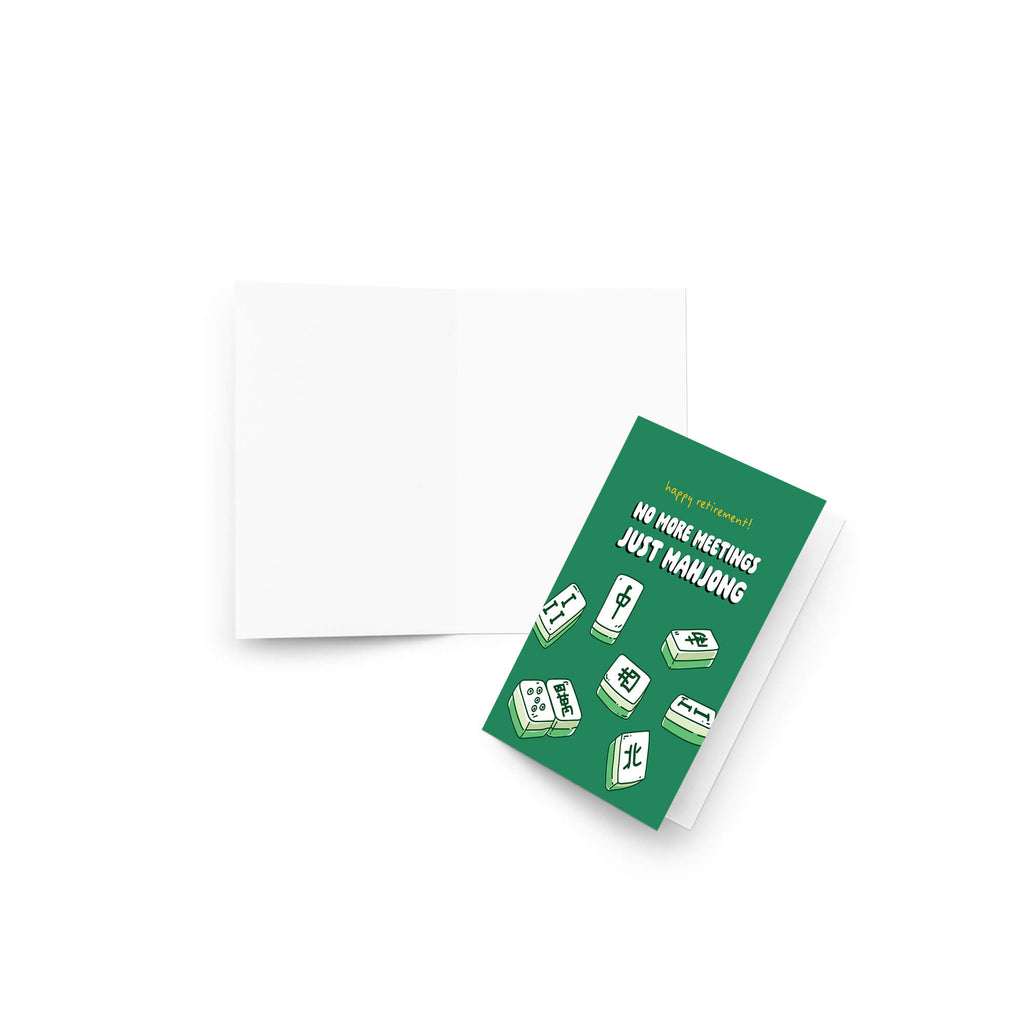 Green book with Mahjong game icons and text on a white background