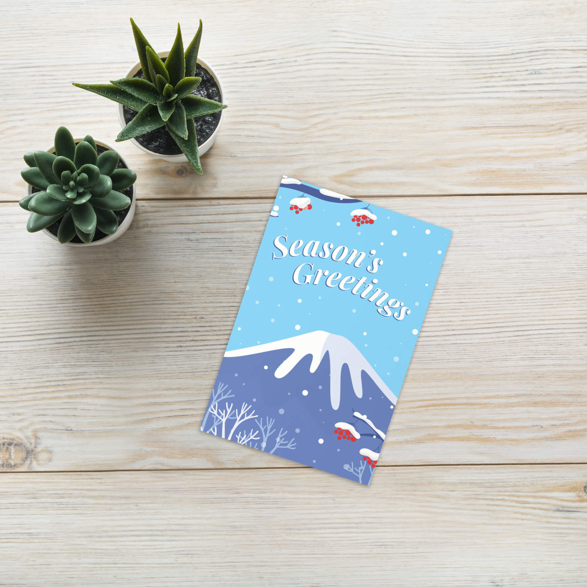 Mt. Fuji Christmas Card | Buy Japanese Holiday Greetings Winter