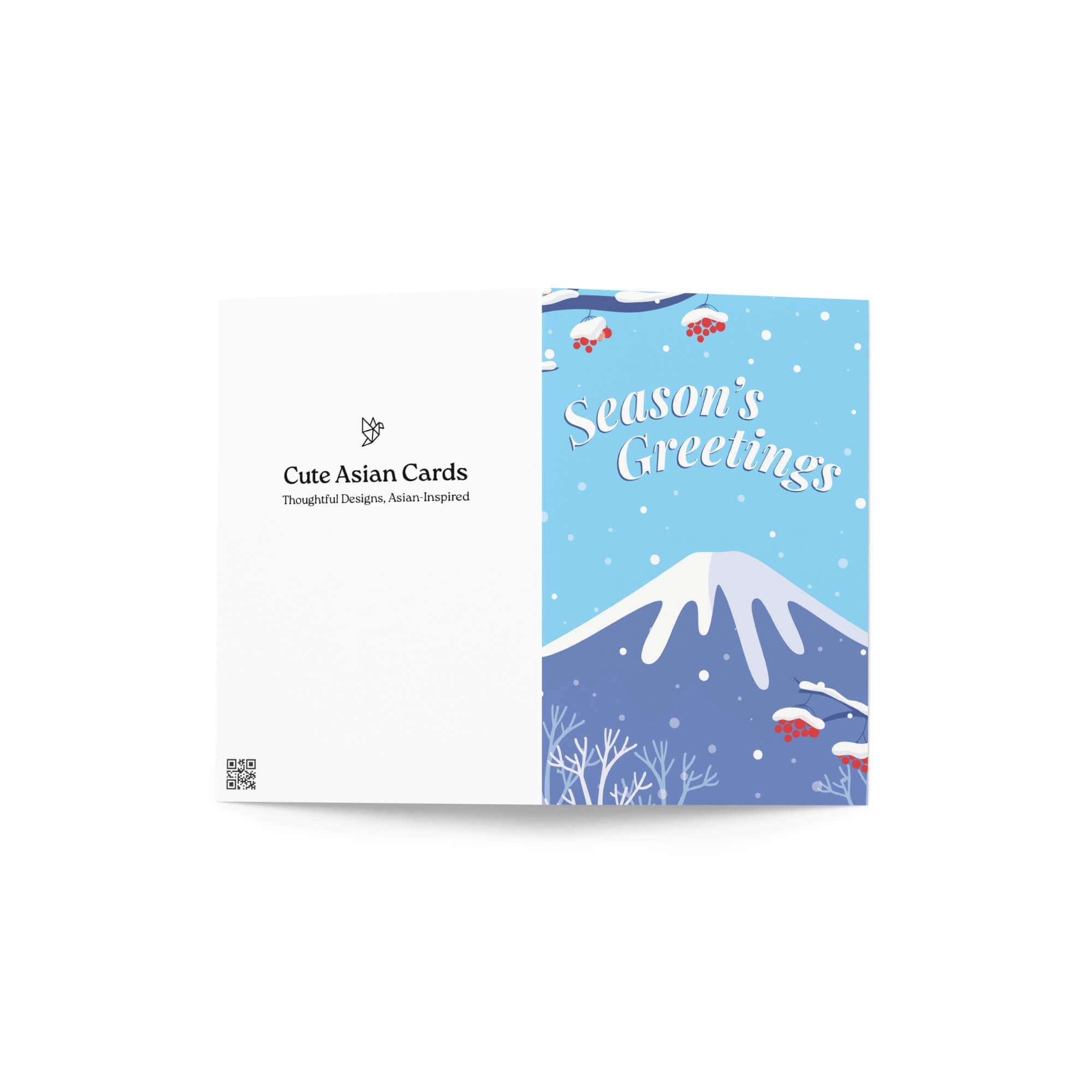 Mt. Fuji Christmas Card | Buy Japanese Holiday Greetings Winter