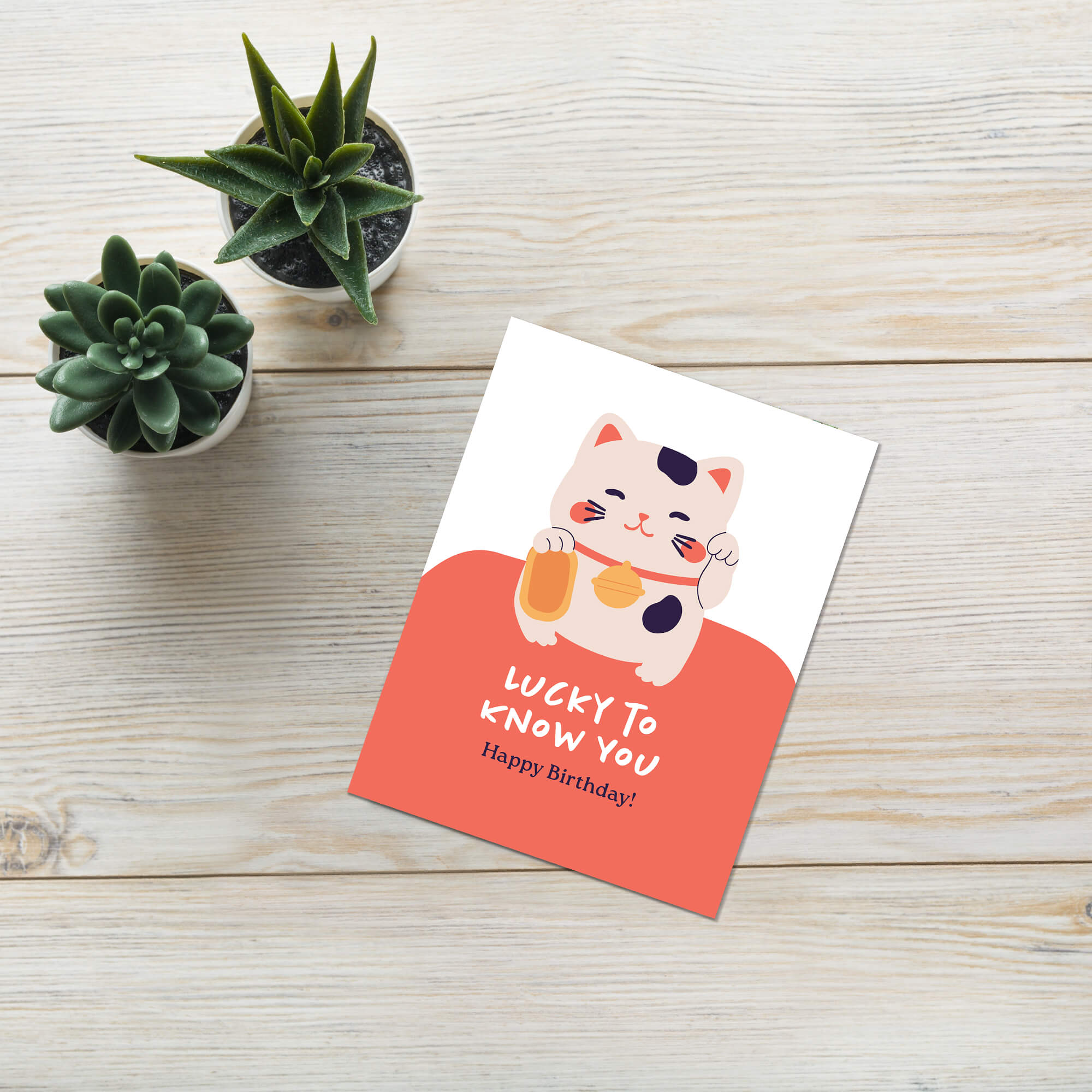 lucky-cat-happy-birthday-greeting-cards-maneki-neko-japanese-chinese-asian-blank-notes-funny-pun-2