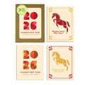 Geometric Lunar New Year Cards | 8 Assorted Cards + Envelopes Set