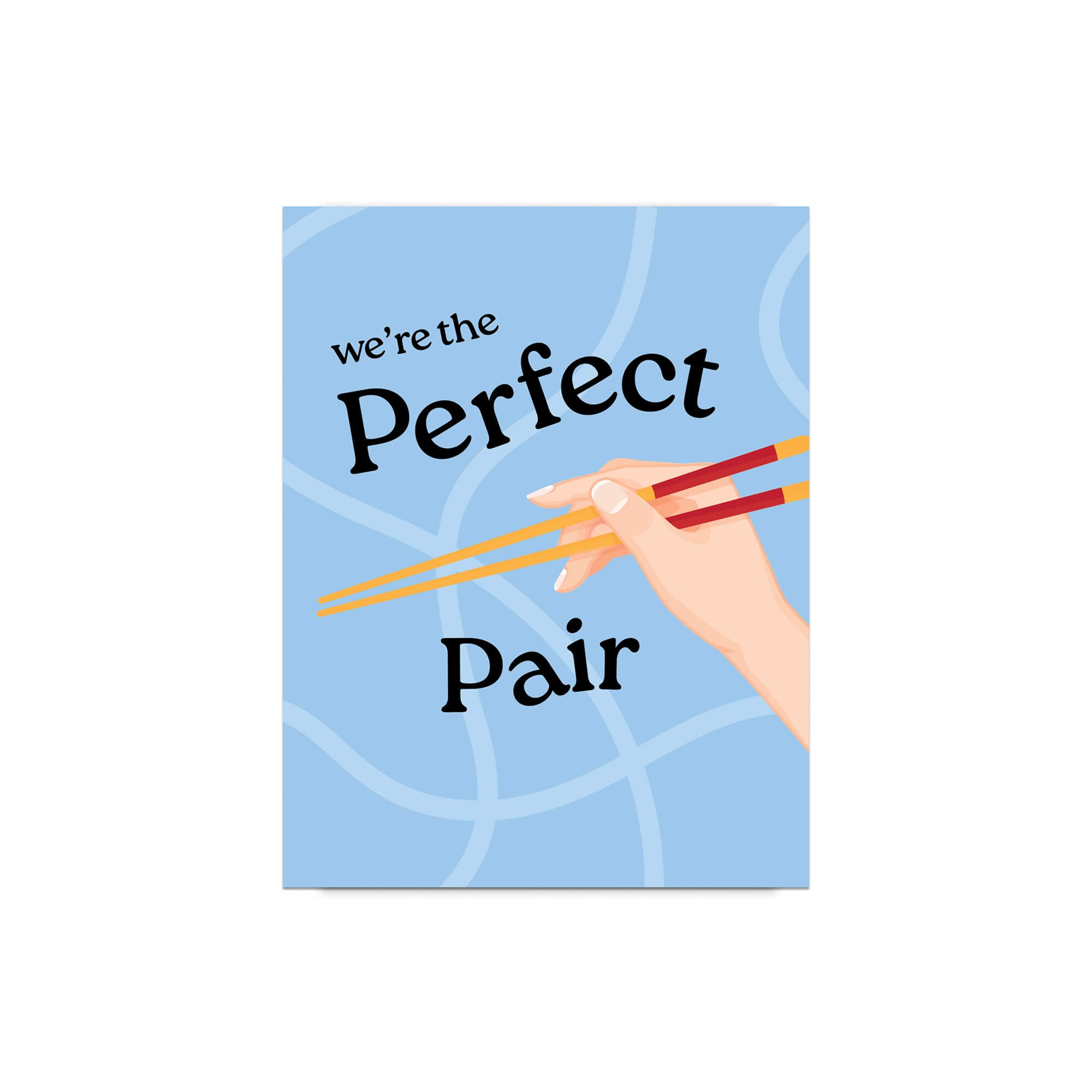 The Perfect Pair | Funny Chopsticks Asian Greeting Card for Couples