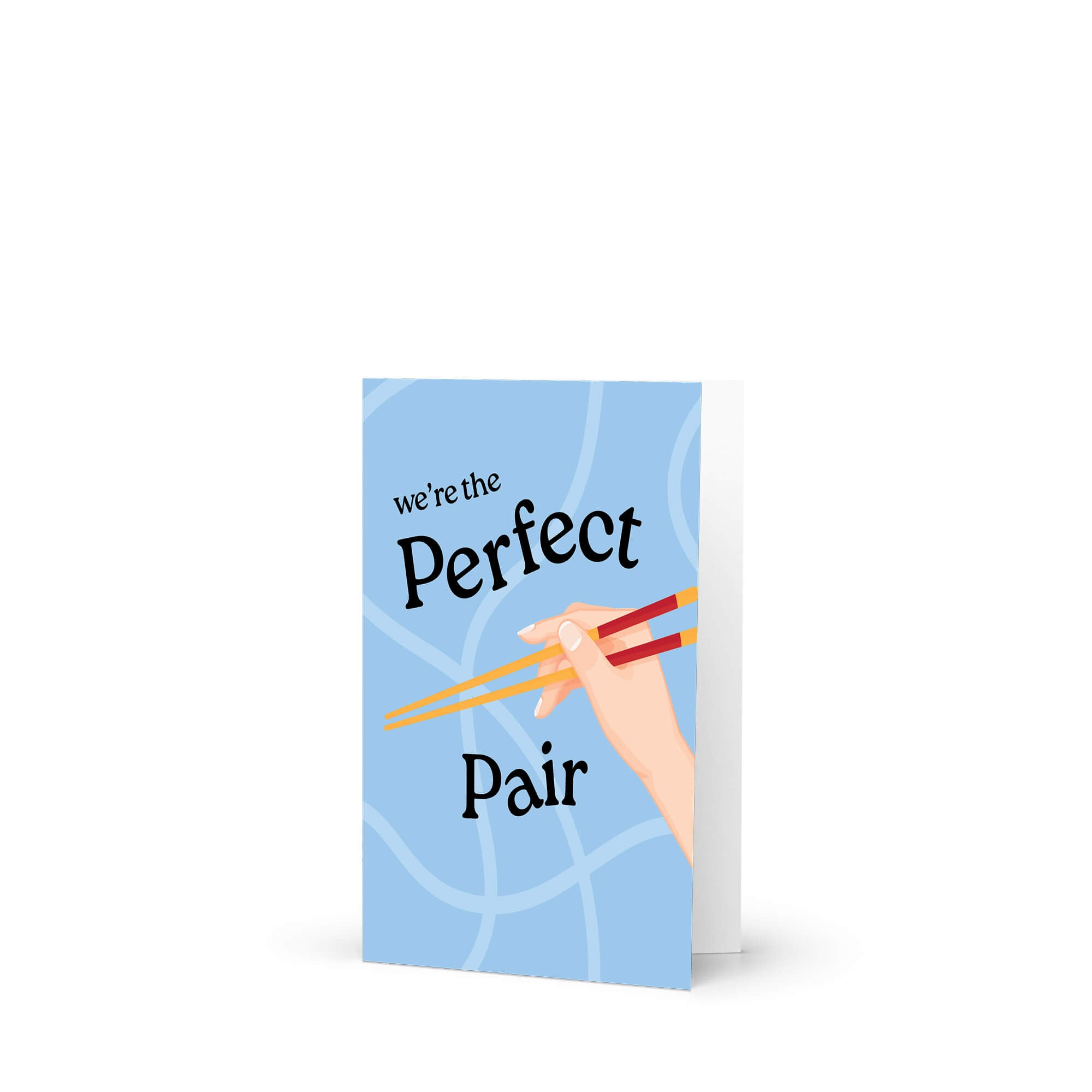The Perfect Pair | Funny Chopsticks Asian Greeting Card for Couples