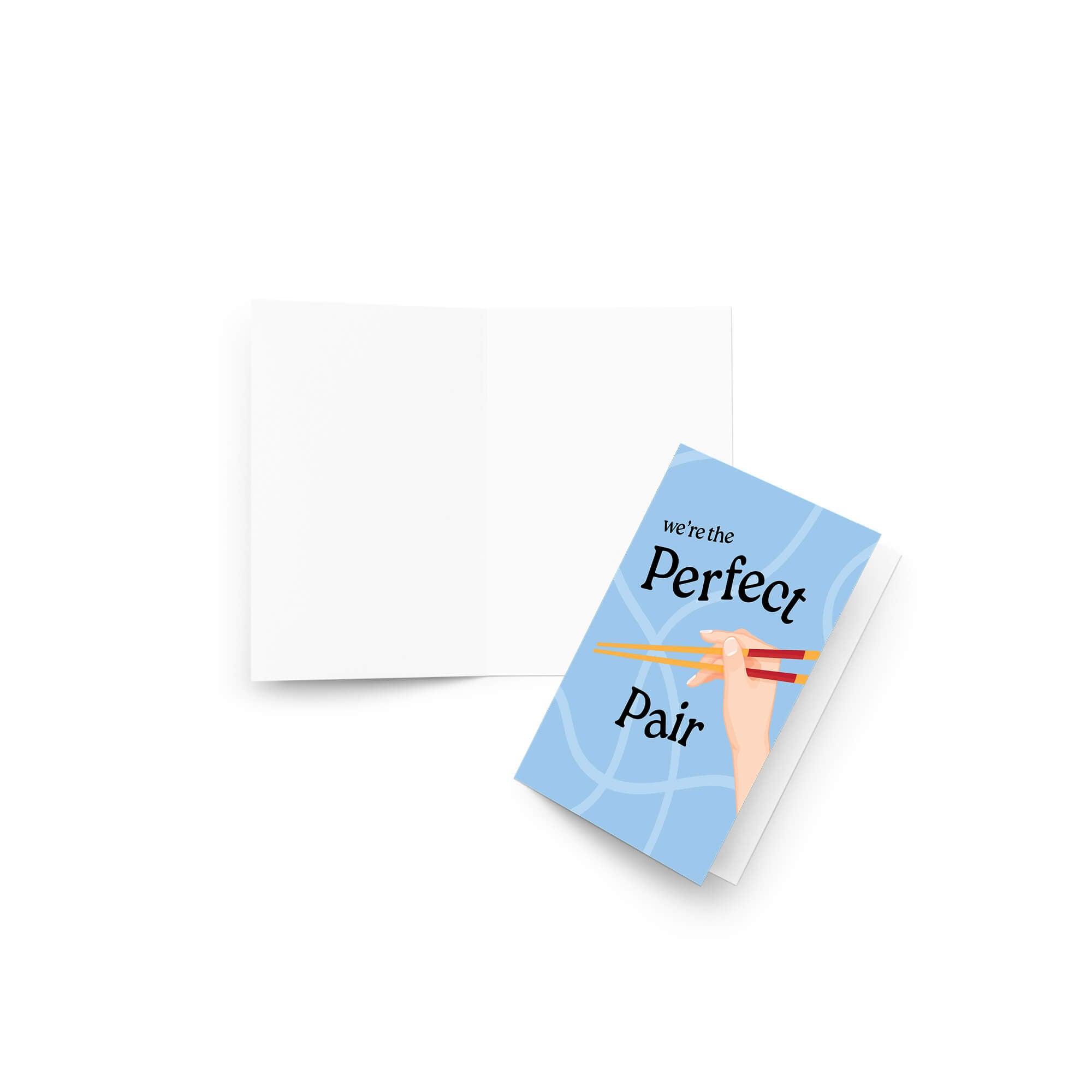 The Perfect Pair | Funny Chopsticks Asian Greeting Card for Couples