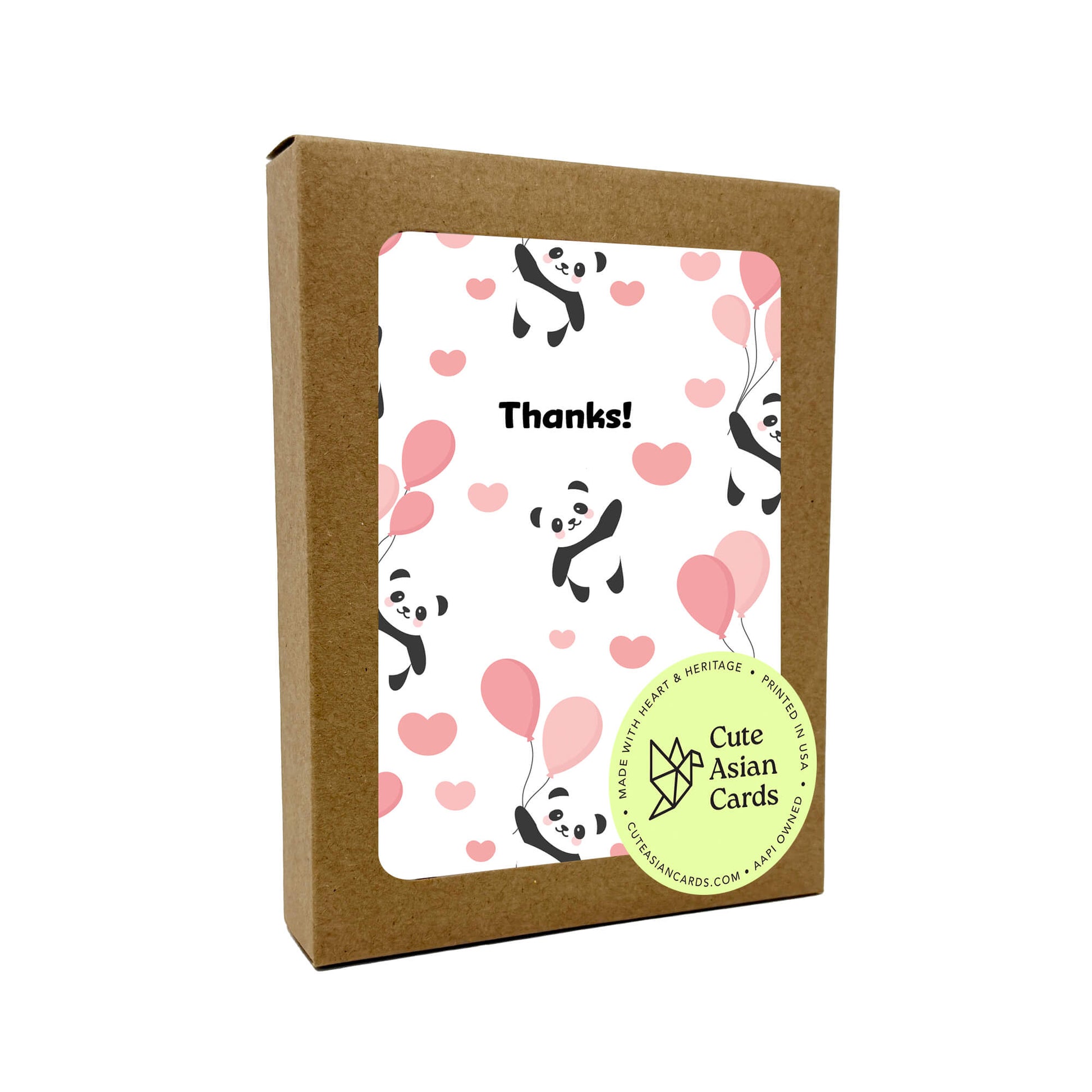 pink chinese panda cute baby shower thank you cards 1st birthday assorted greeting cards pack boxed set animal
