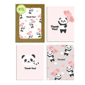 pink panda cute baby shower thank you cards assorted boxed set pack of 8