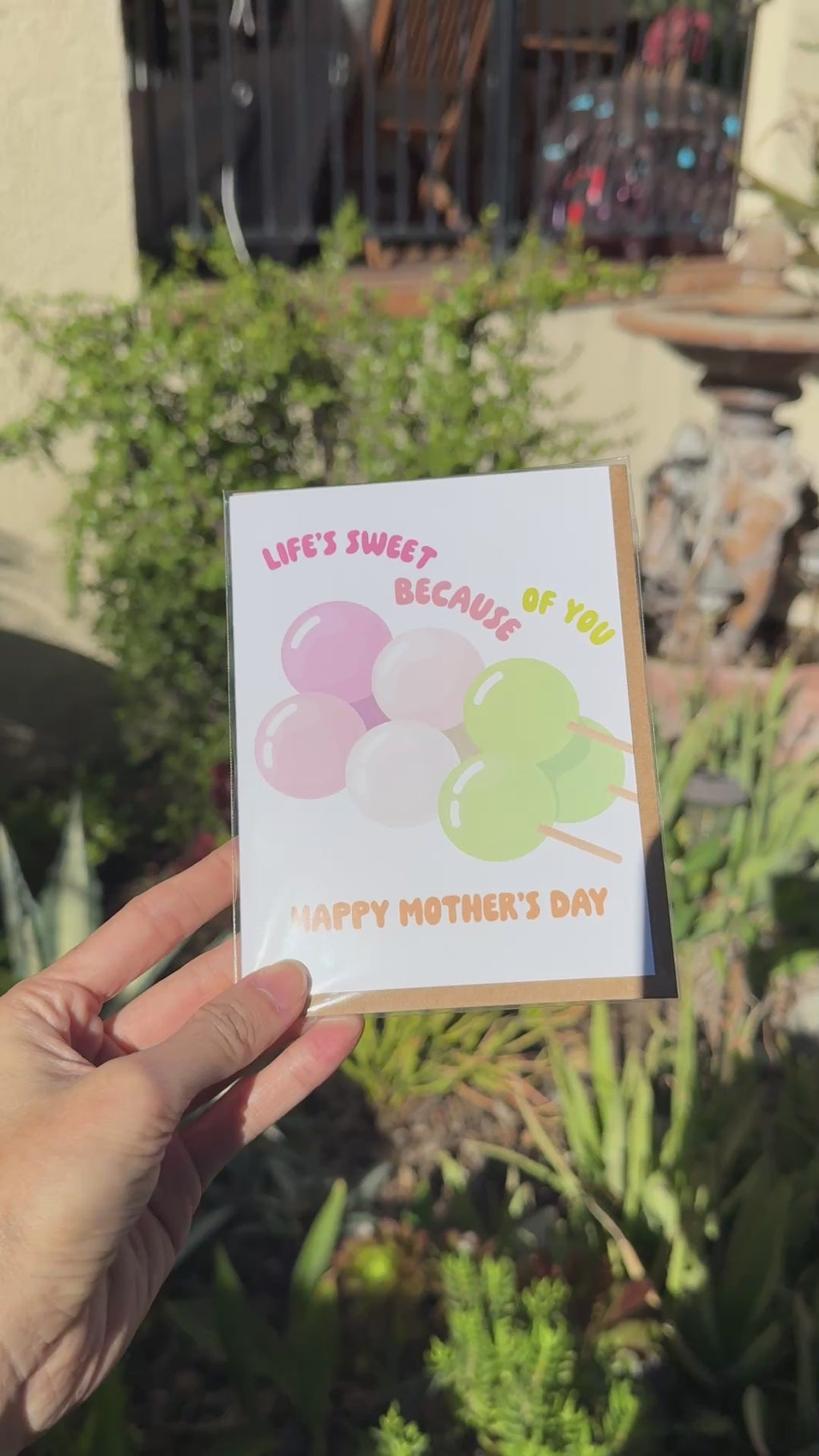 Dango Mother's Day Card | Sweet Japanese Dessert Rice Dumplings