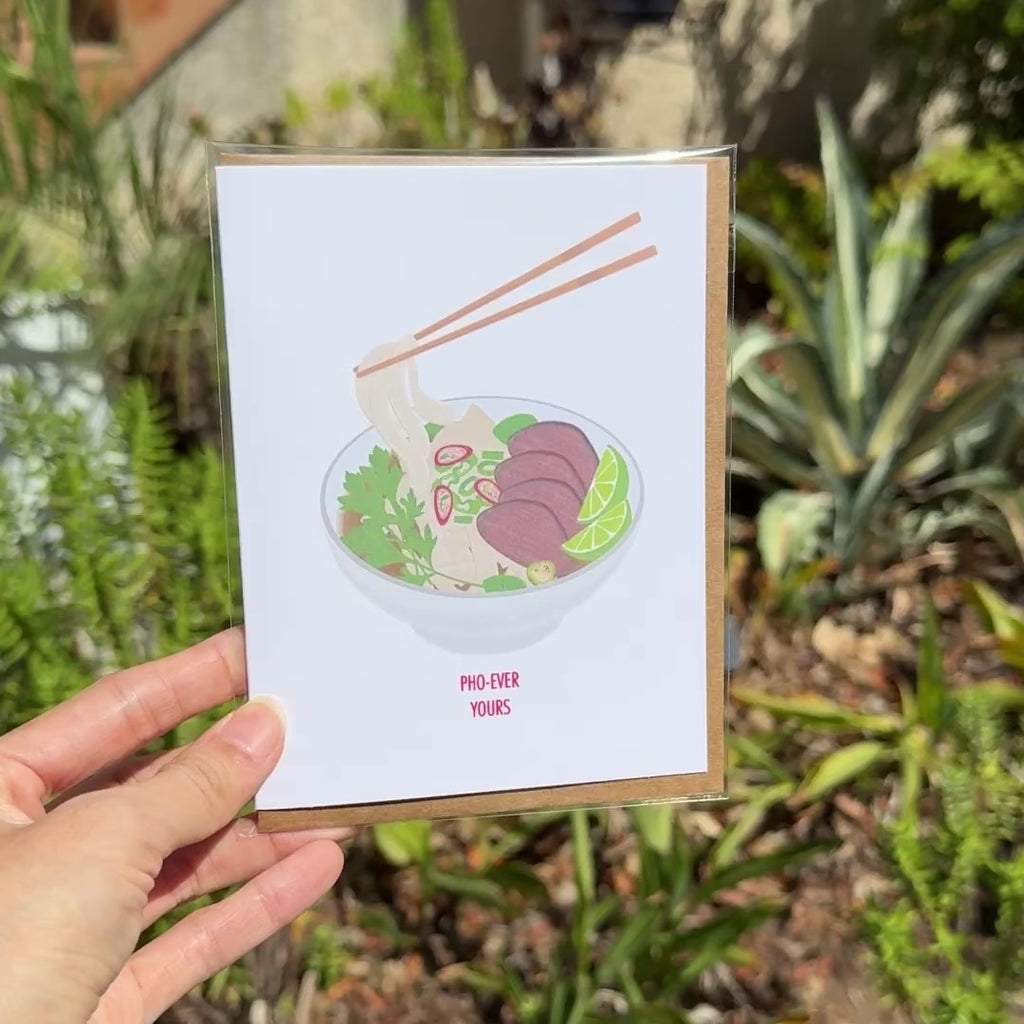 Pho-ever Yours | Couple Romantic Pho Bowl Asian Greeting Card