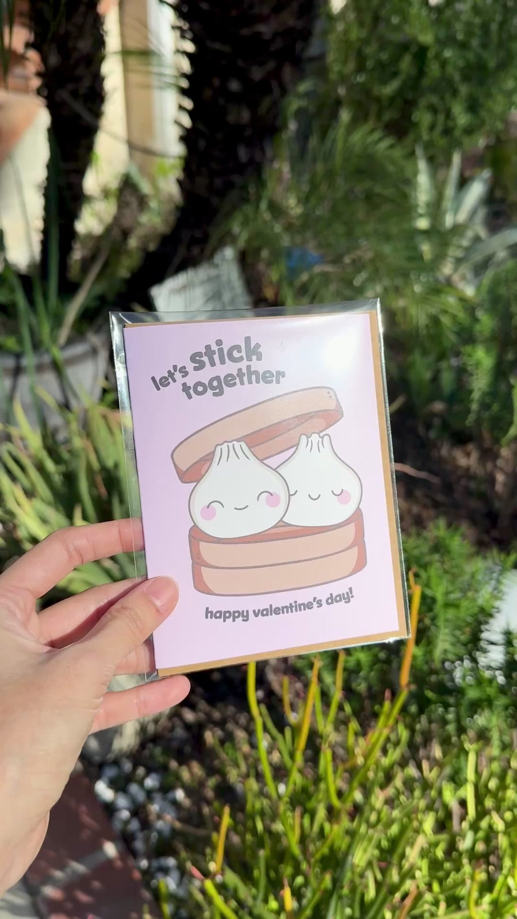 Let’s Stick Together Valentine’s Day Card | Soup Dumplings