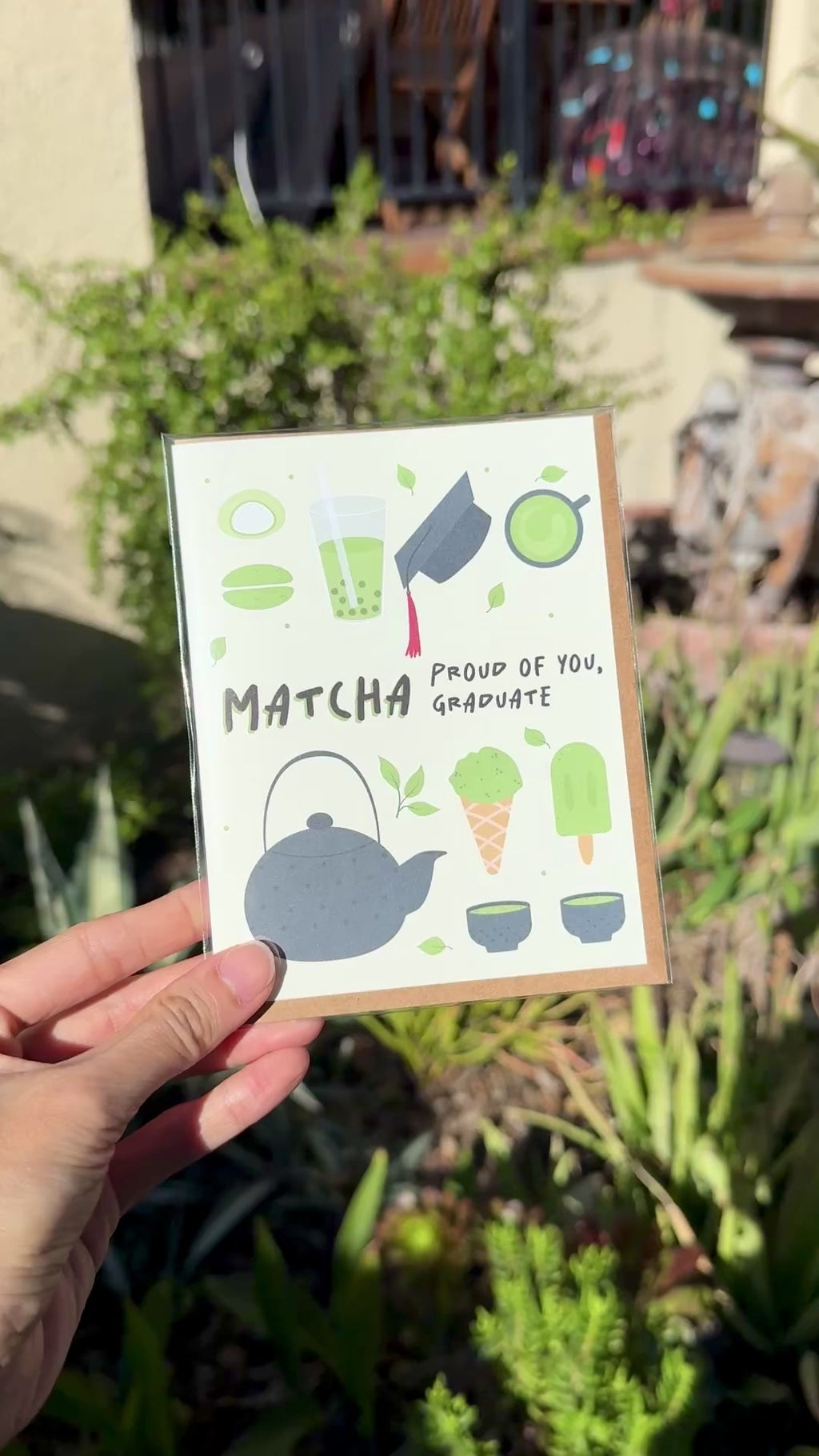 Matcha Graduation Card | Proud of You Japanese Green Tea
