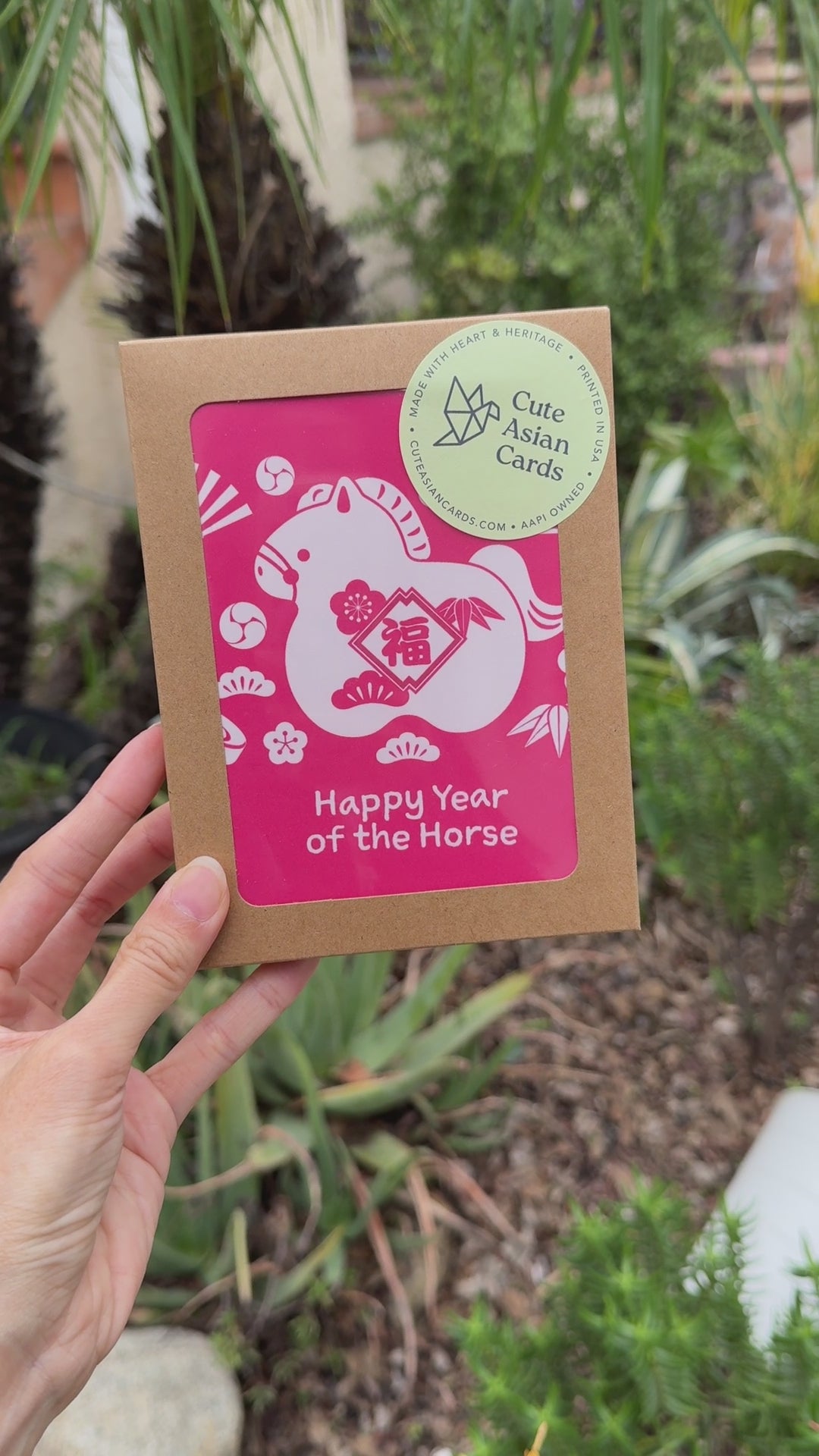 Fire Horse Lunar New Year Cards | 8 Assorted Cards + Envelopes Set