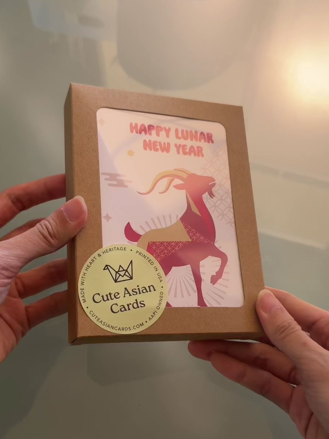 Year of the Goat Set 2027 | Lunar New Year 8 Card Box Set with Envelopes