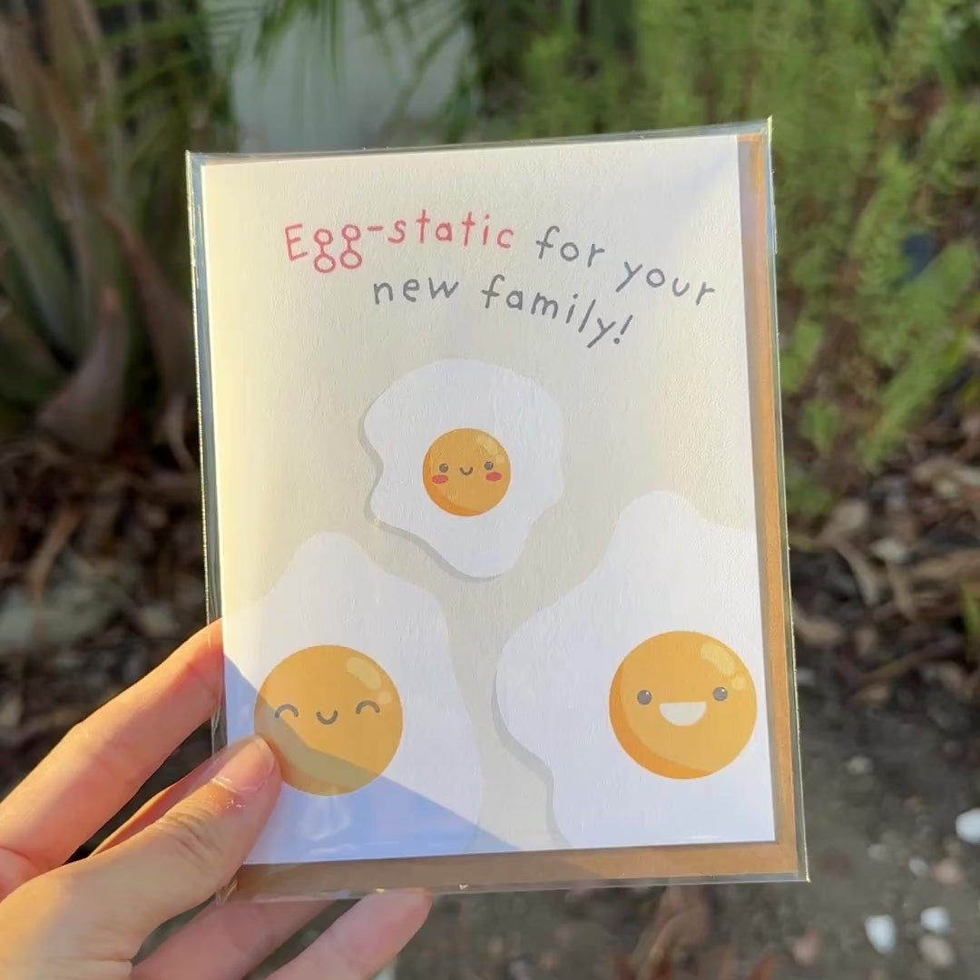 Egg Baby Shower Card | Funny New Family Newborn Congratulations