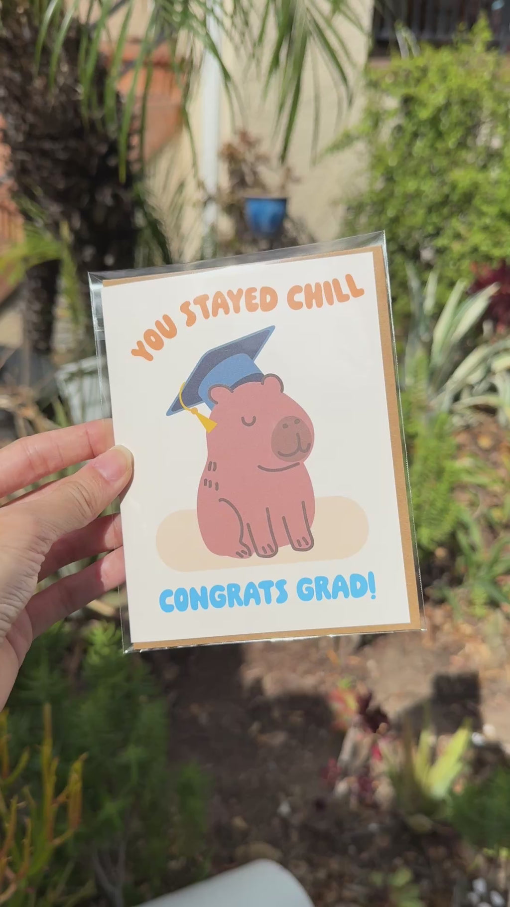 Capybara Graduation Card | Funny Chill Animal Hat Congratulations