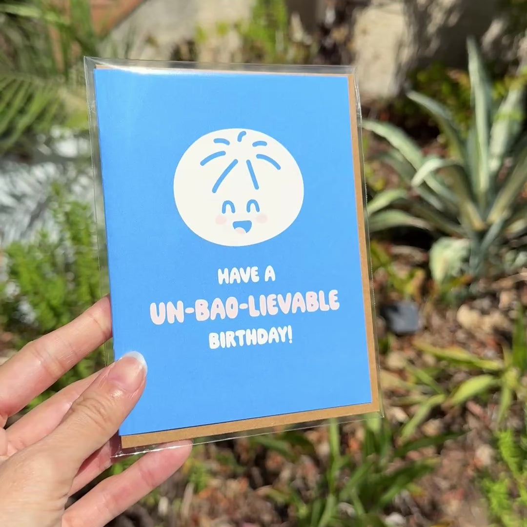 Un-Bao-lieveable Cute Birthday Cards | Asian Bao Dim Sum Food Snacks