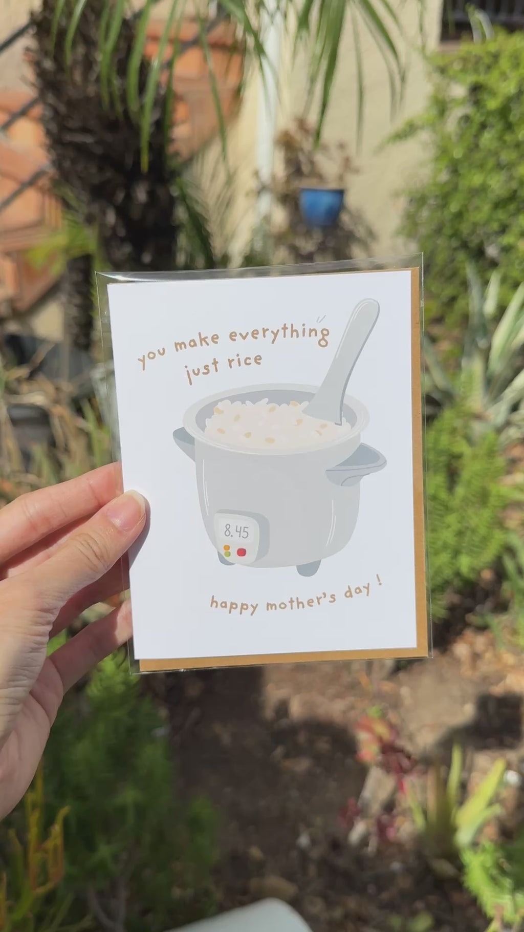 Rice Mother's Day Card | Funny Asian Household Cooker