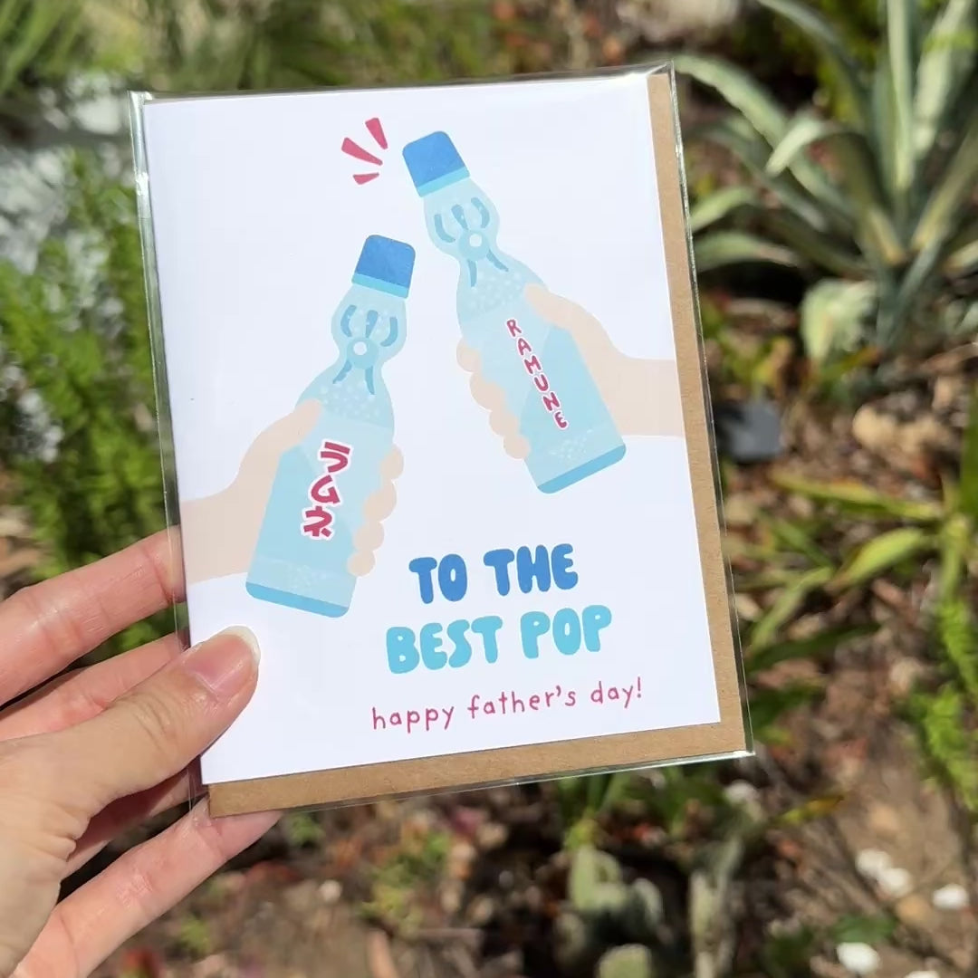 Pop Father's Day Card | Funny Japanese Soda Pun for Best Dad