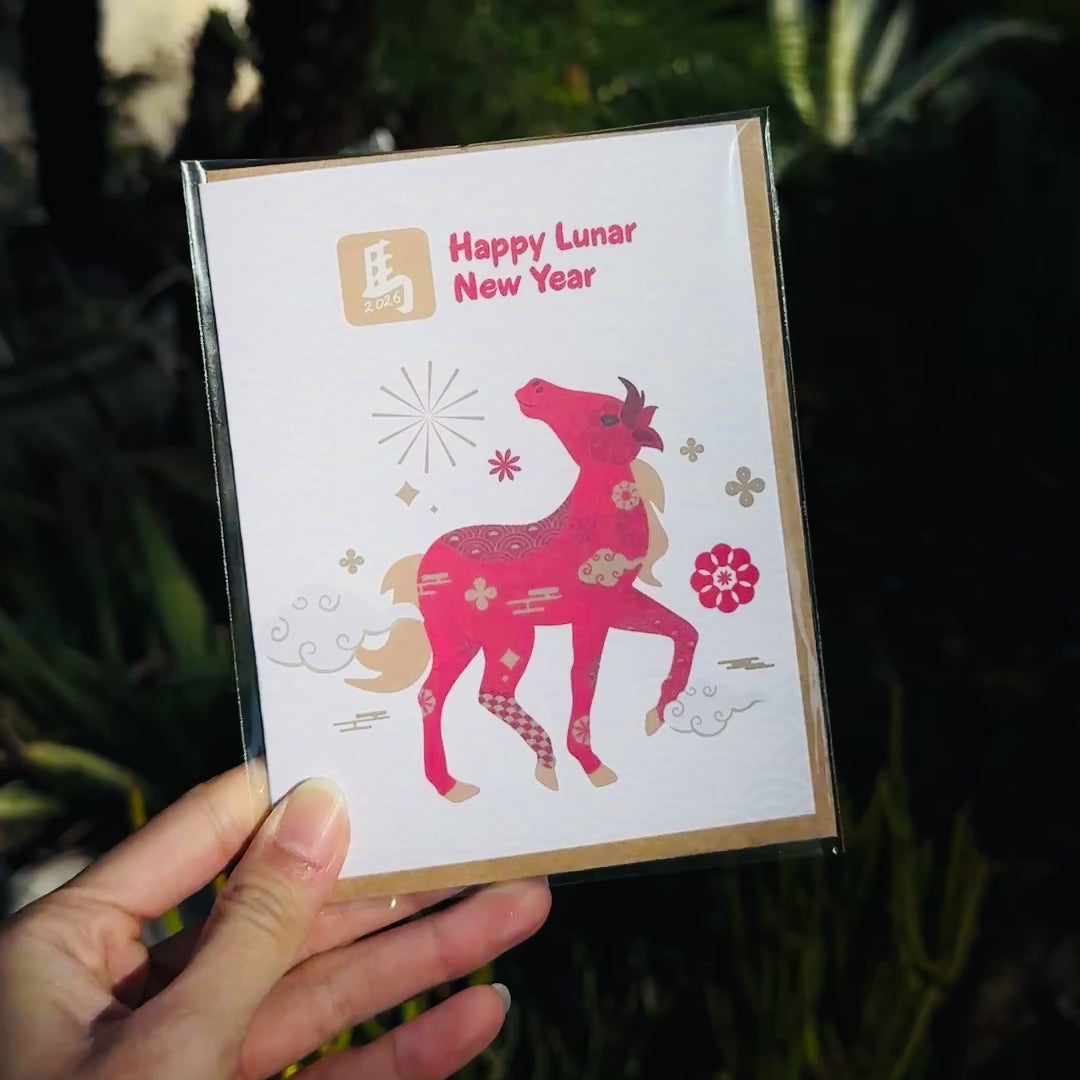 Lunar Gallop Chinese New Year Cards | Lunar Vietnamese Asian Greetings