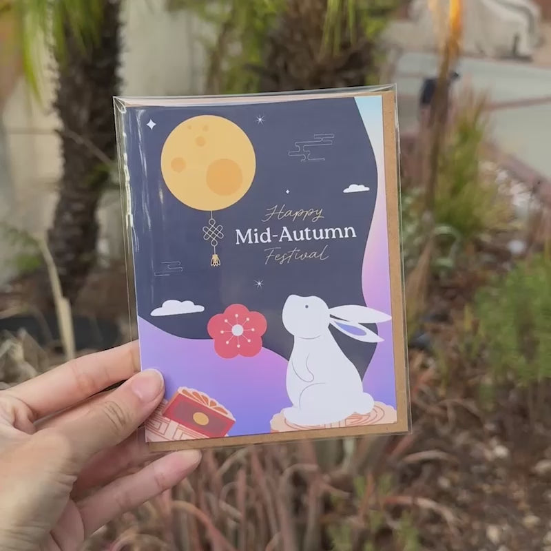 Moon Gazing Mid-Autumn Festival Cards | Asian Chinese Greetings