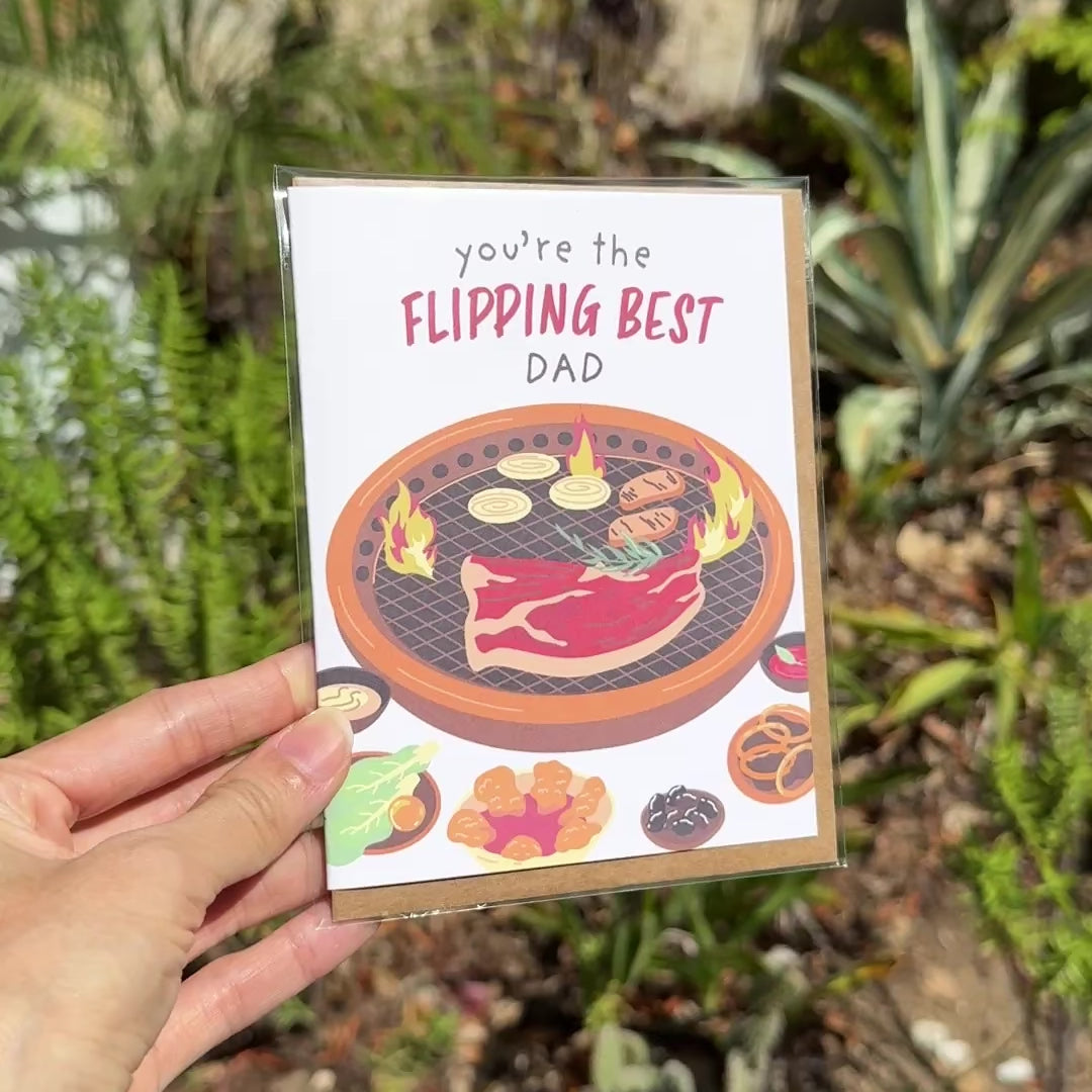BBQ Father's Day Card | Funny Korean KBBQ Grill Master Card Best Dad