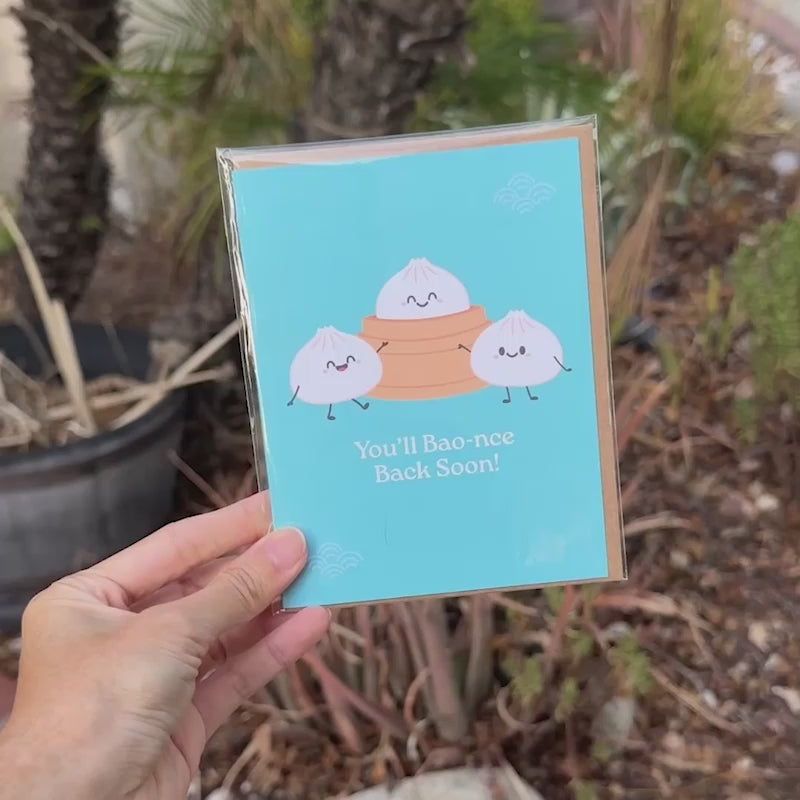 Bao-nce Back | Encouragement Cards Chinese Dimsum Food Snacks