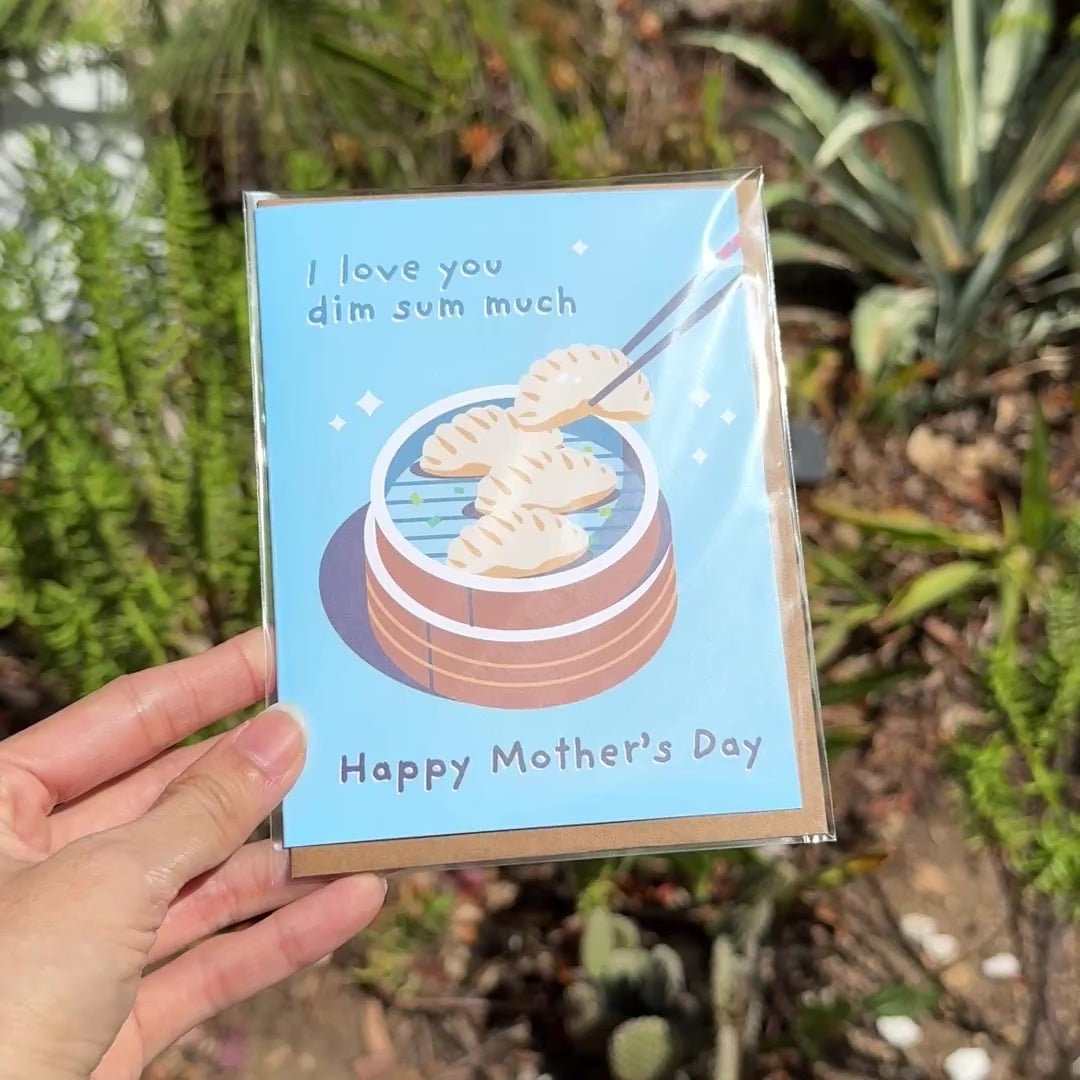 Dumpling Mother's Day Card | Gyoza Dim Sum Steamer