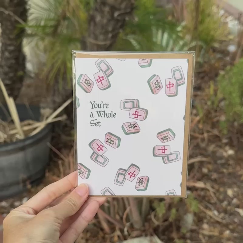 You're a Whole Set | Unique Mahjong Game Asian Card Gift