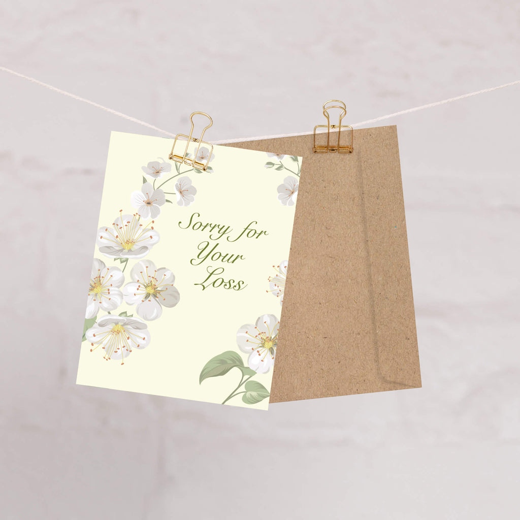 Sorry for Your Loss Card | Cherry Blossom Japanese Condolences Sympathy