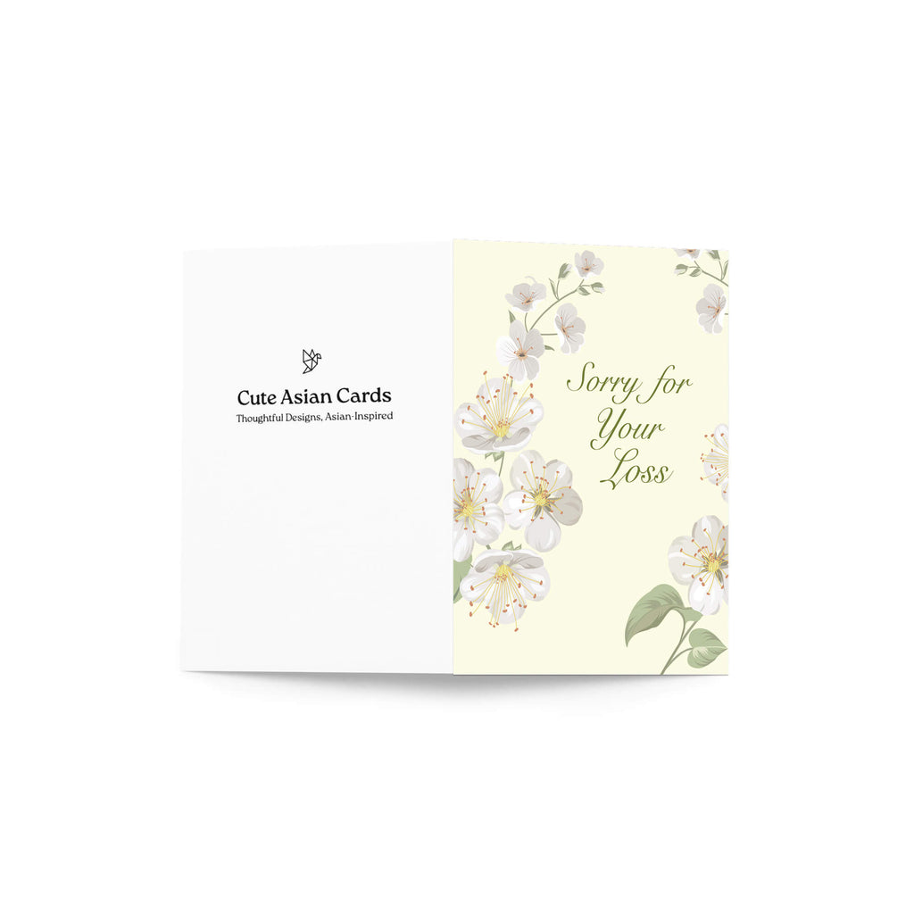 Sorry for Your Loss Card | Cherry Blossom Japanese Condolences Sympathy