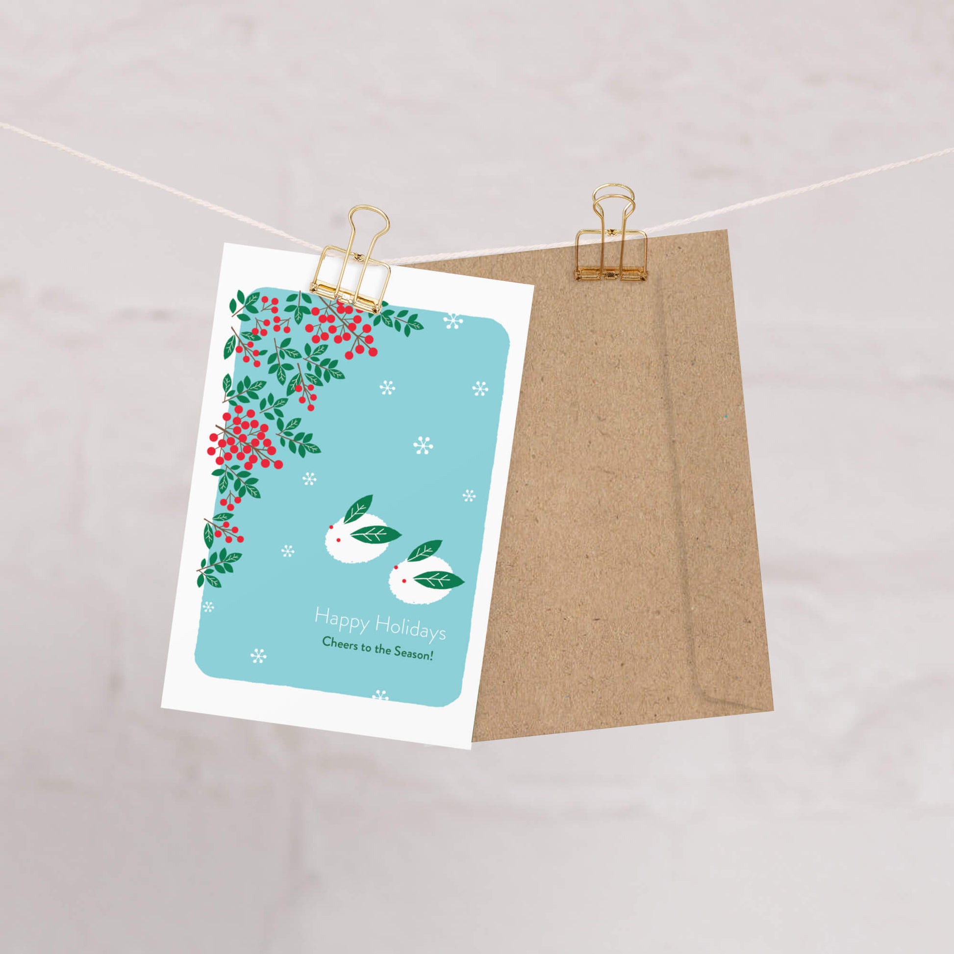 white-rabbit-christmas-winter-japanese-holiday-cards-greetings-asian-animal-mistletoe-7